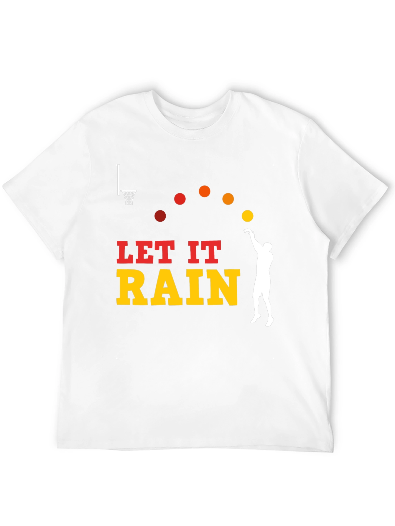 Let It Rain Basketball Graphic Tee - Black