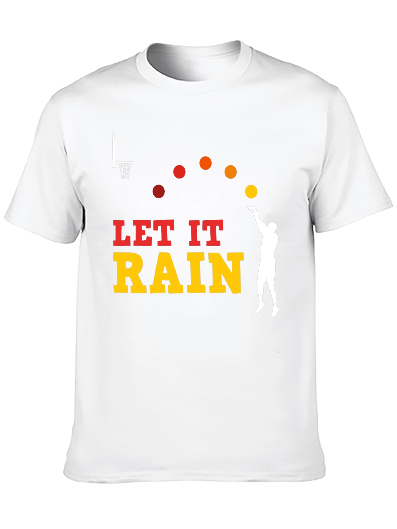 Let It Rain Basketball Graphic Tee - Black