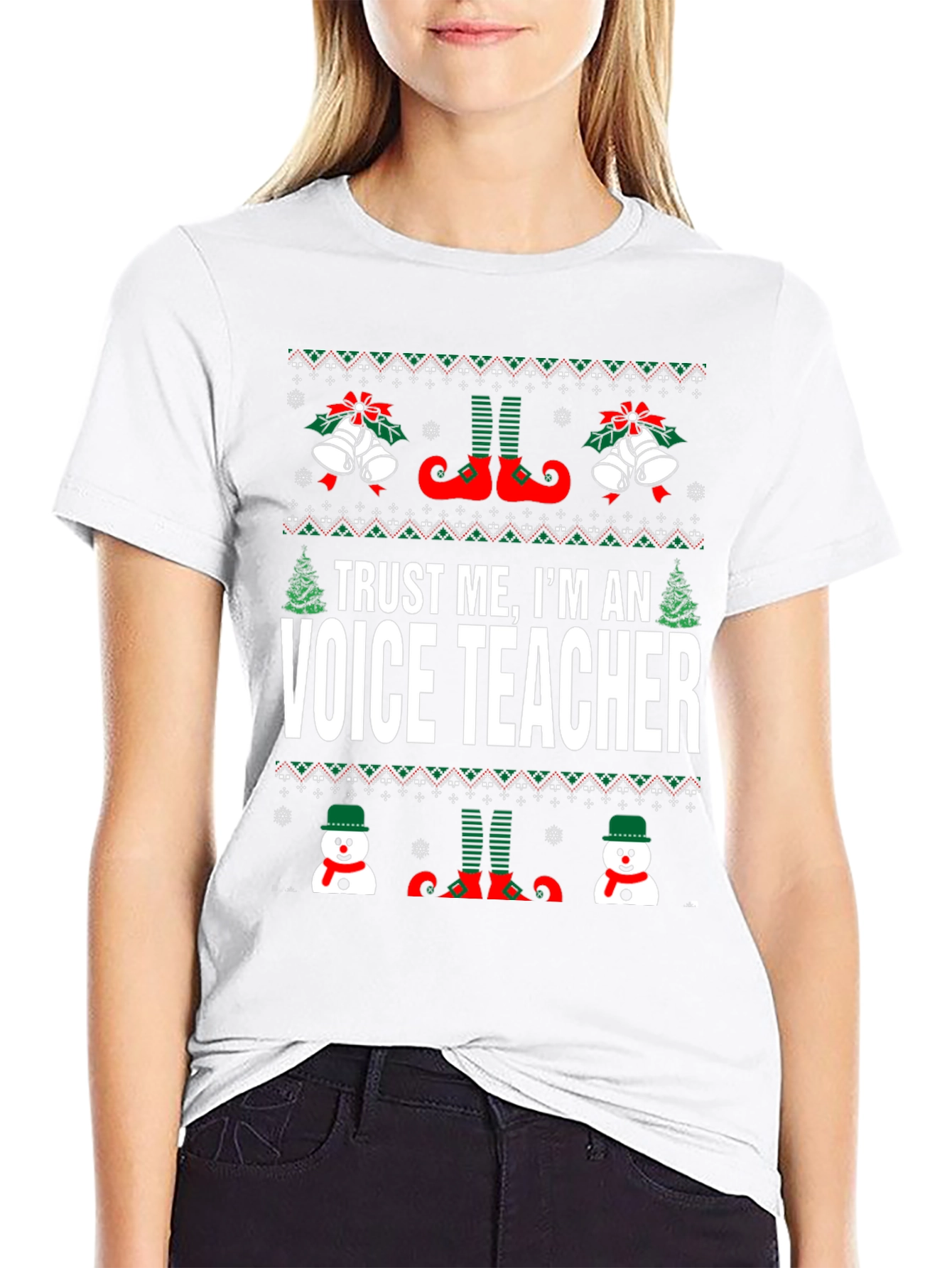 Funny Voice Teacher Christmas T-Shirt