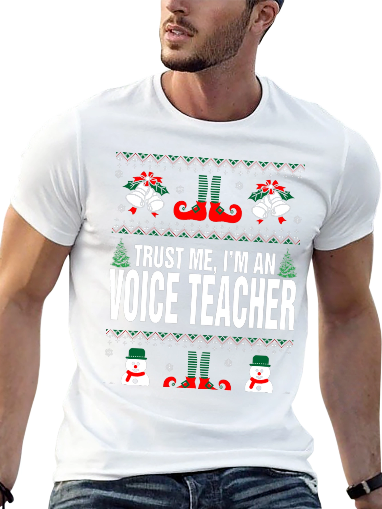 Funny Voice Teacher Christmas T-Shirt