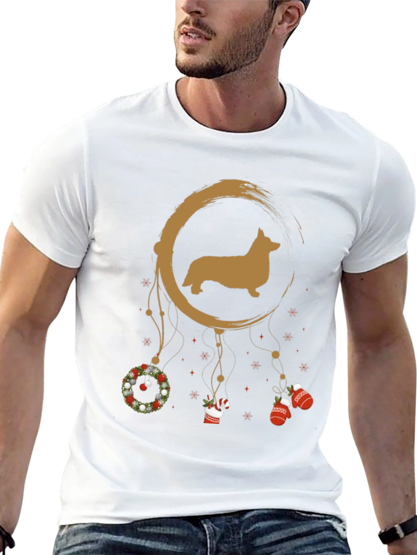 Corgi Dreamcatcher Christmas T-Shirt