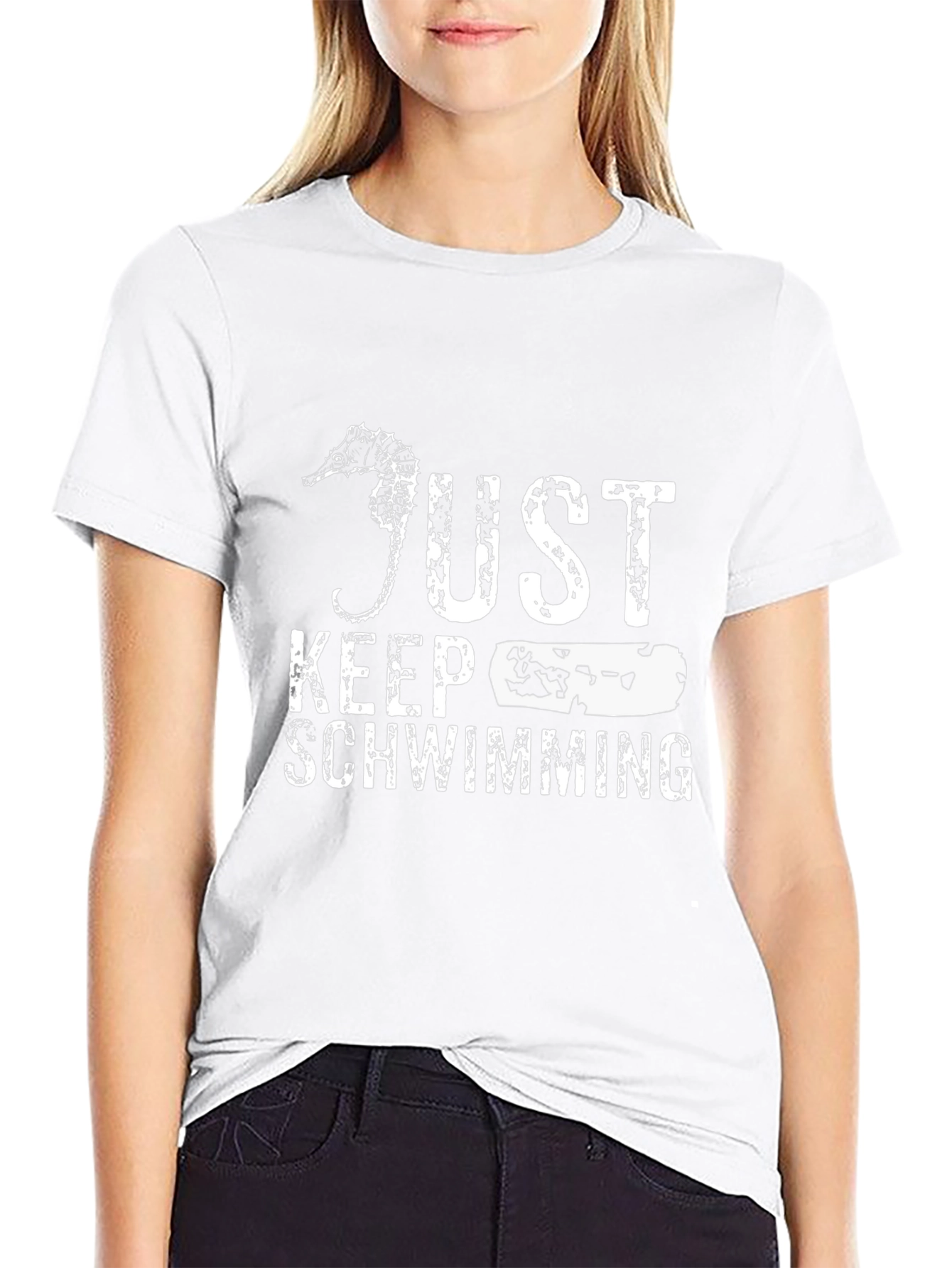 Just Keep Swimming Black T-Shirt