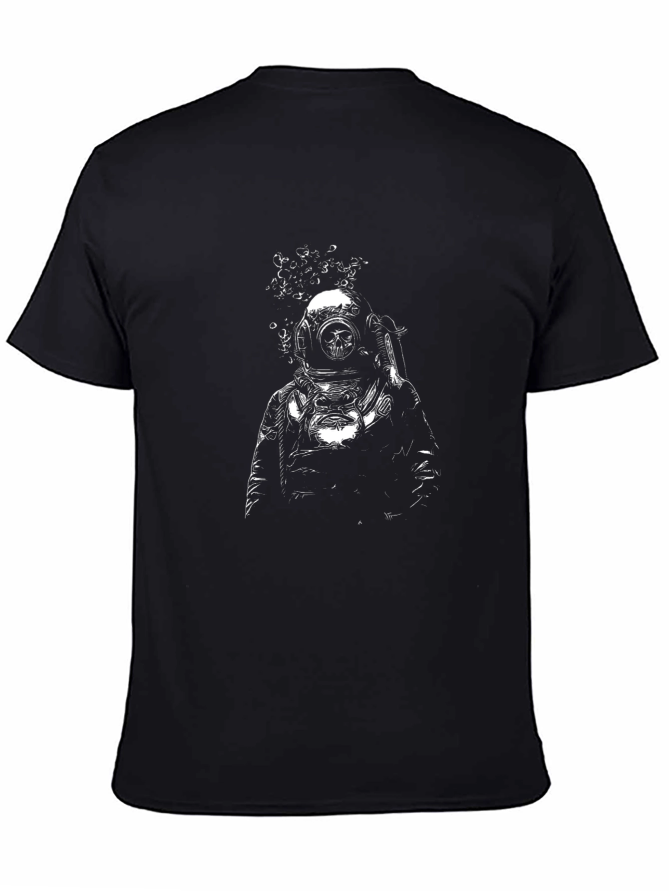 Diver Skull Black T-Shirt - Unique Graphic Tee