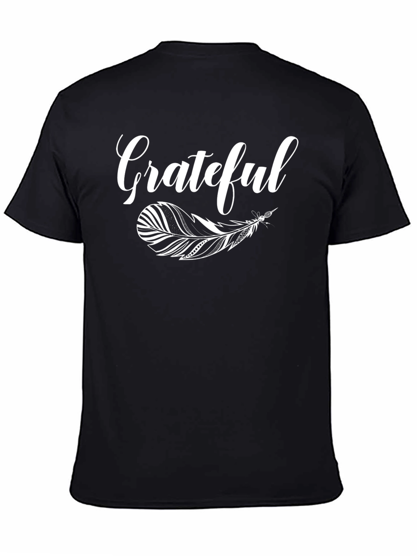 Grateful Feather Graphic Tee - Black