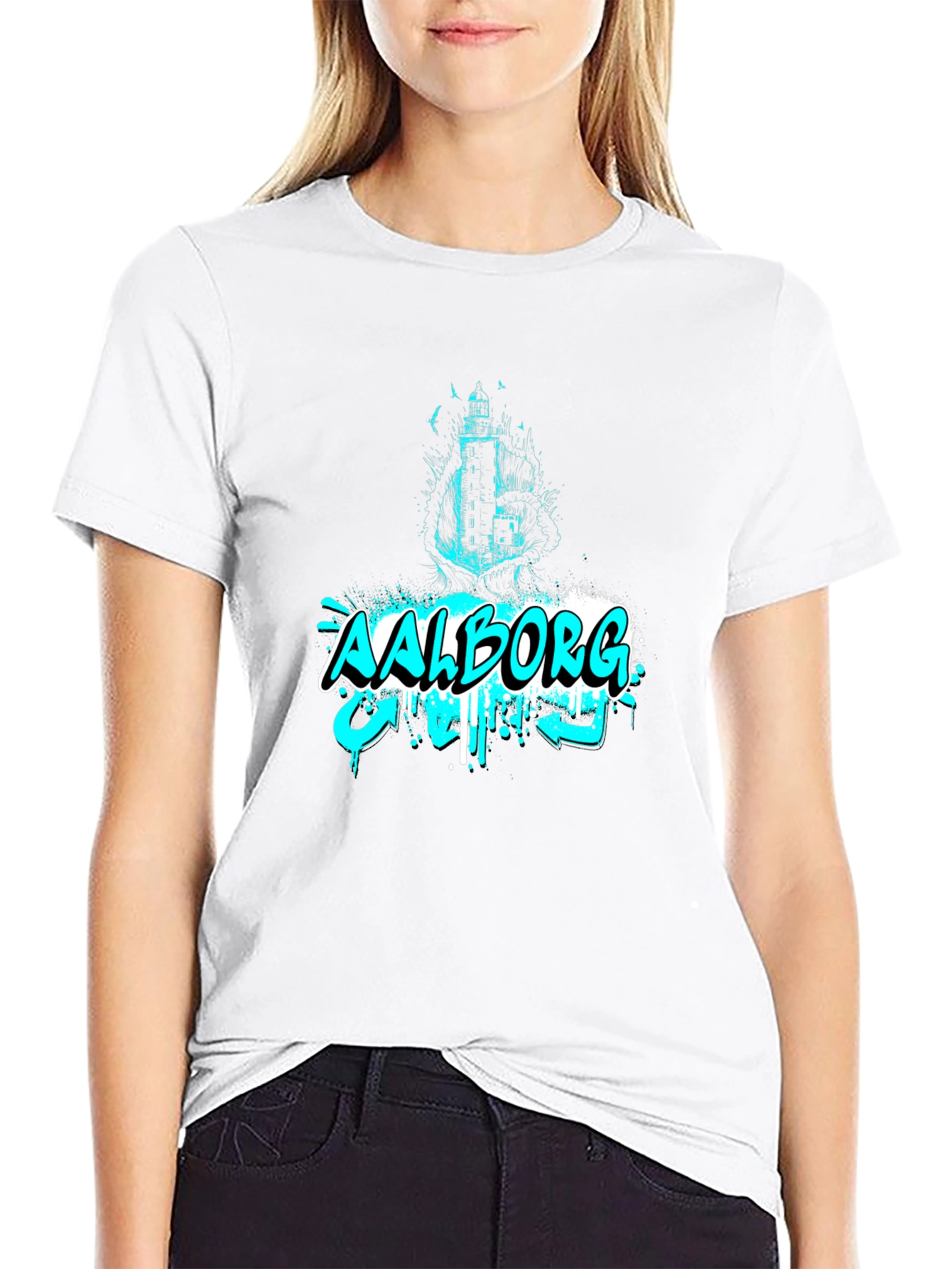Aalborg Graffiti Style Black T-Shirt