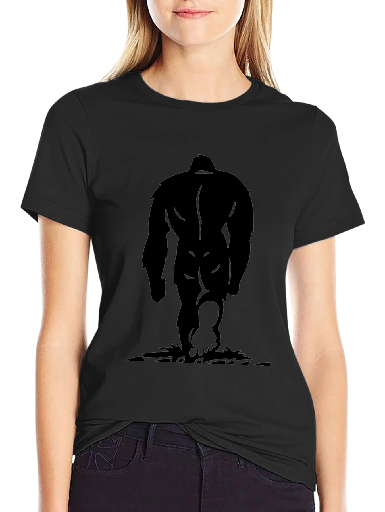Bigfoot Silhouette Black T-Shirt