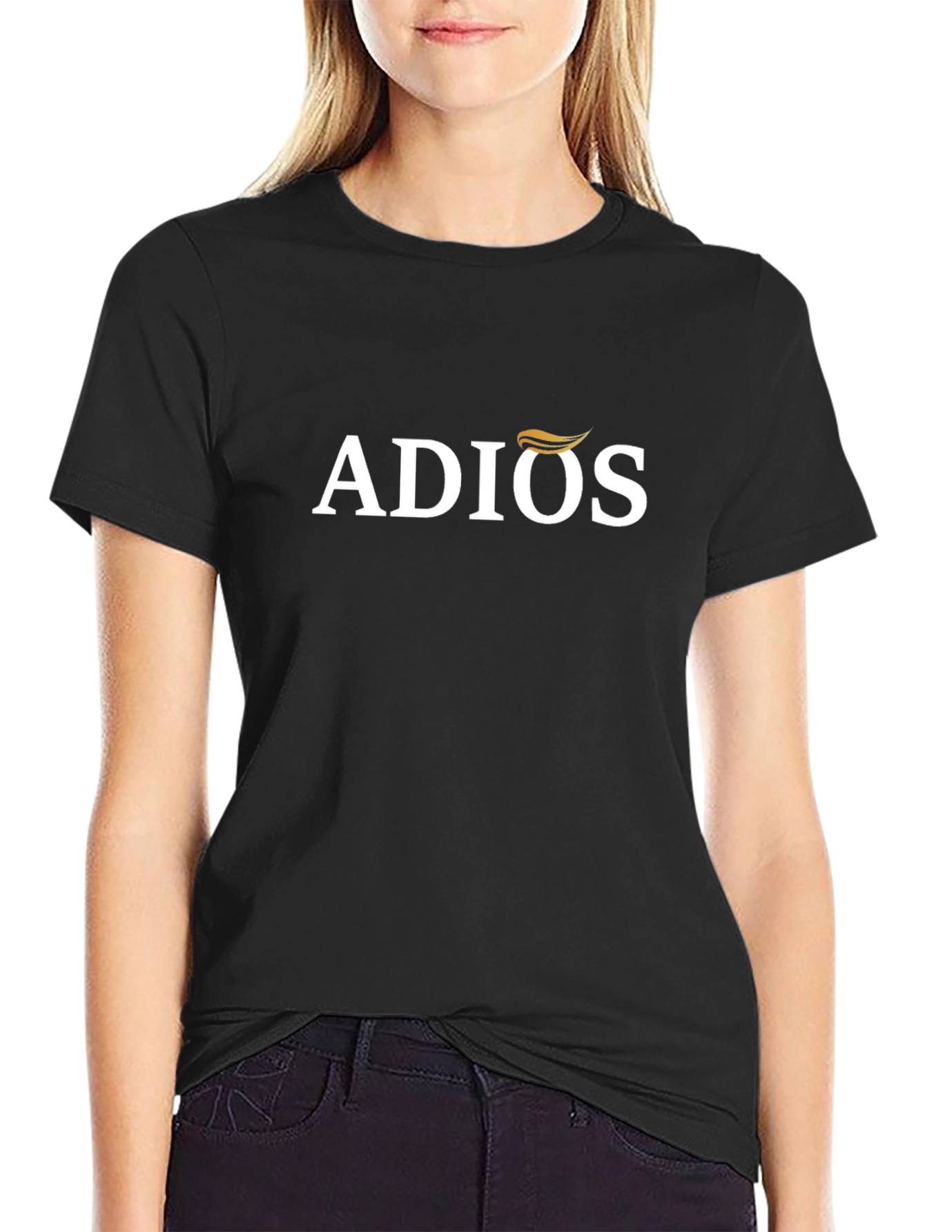 Adios Graphic Tee - Casual Black T-Shirt