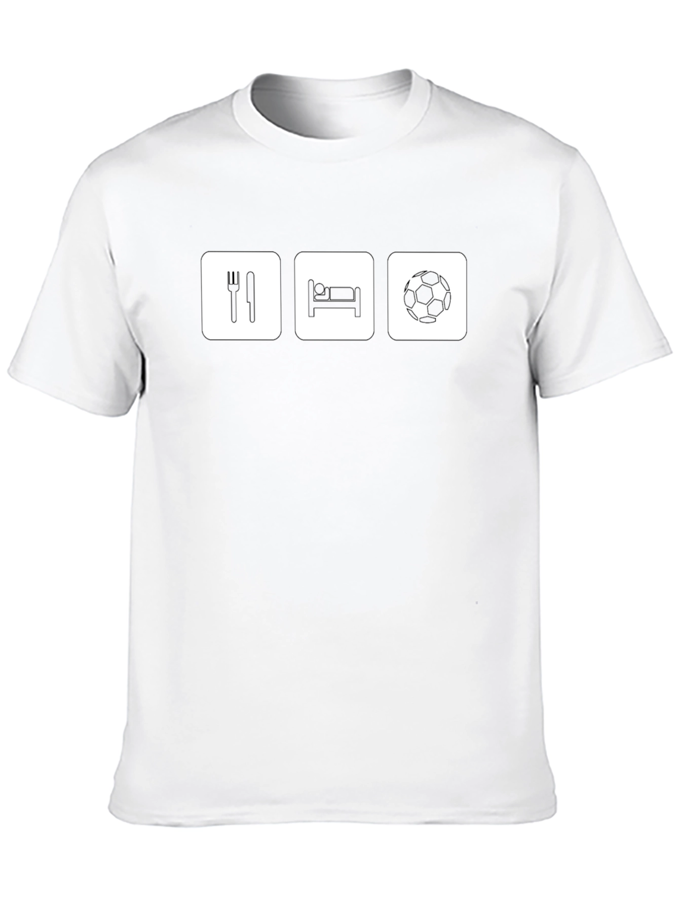 Eat Sleep Soccer Black Graphic T-Shirt