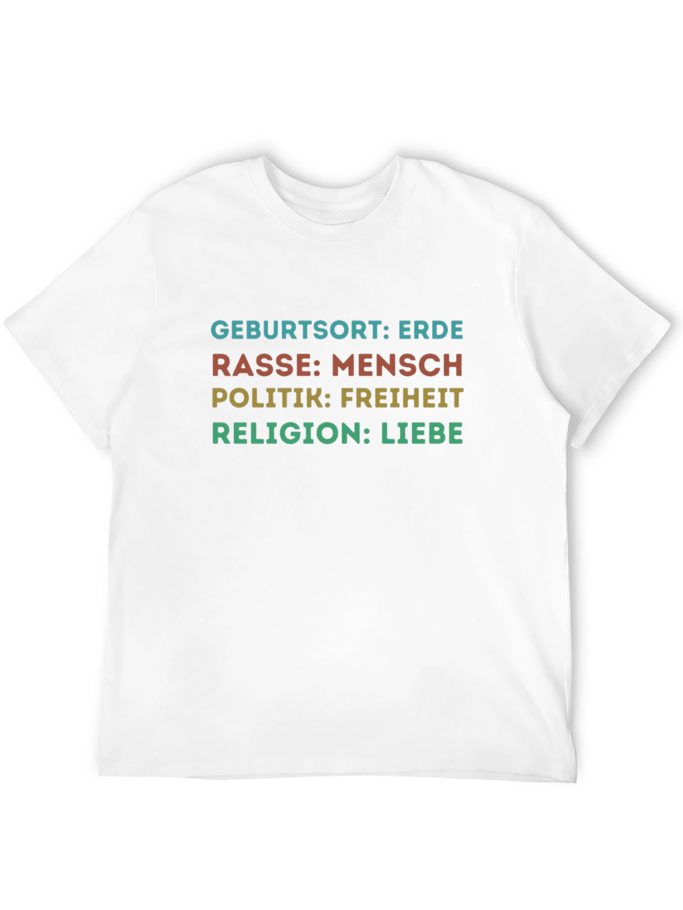 Birthplace Earth Human Race Freedom Love T-Shirt