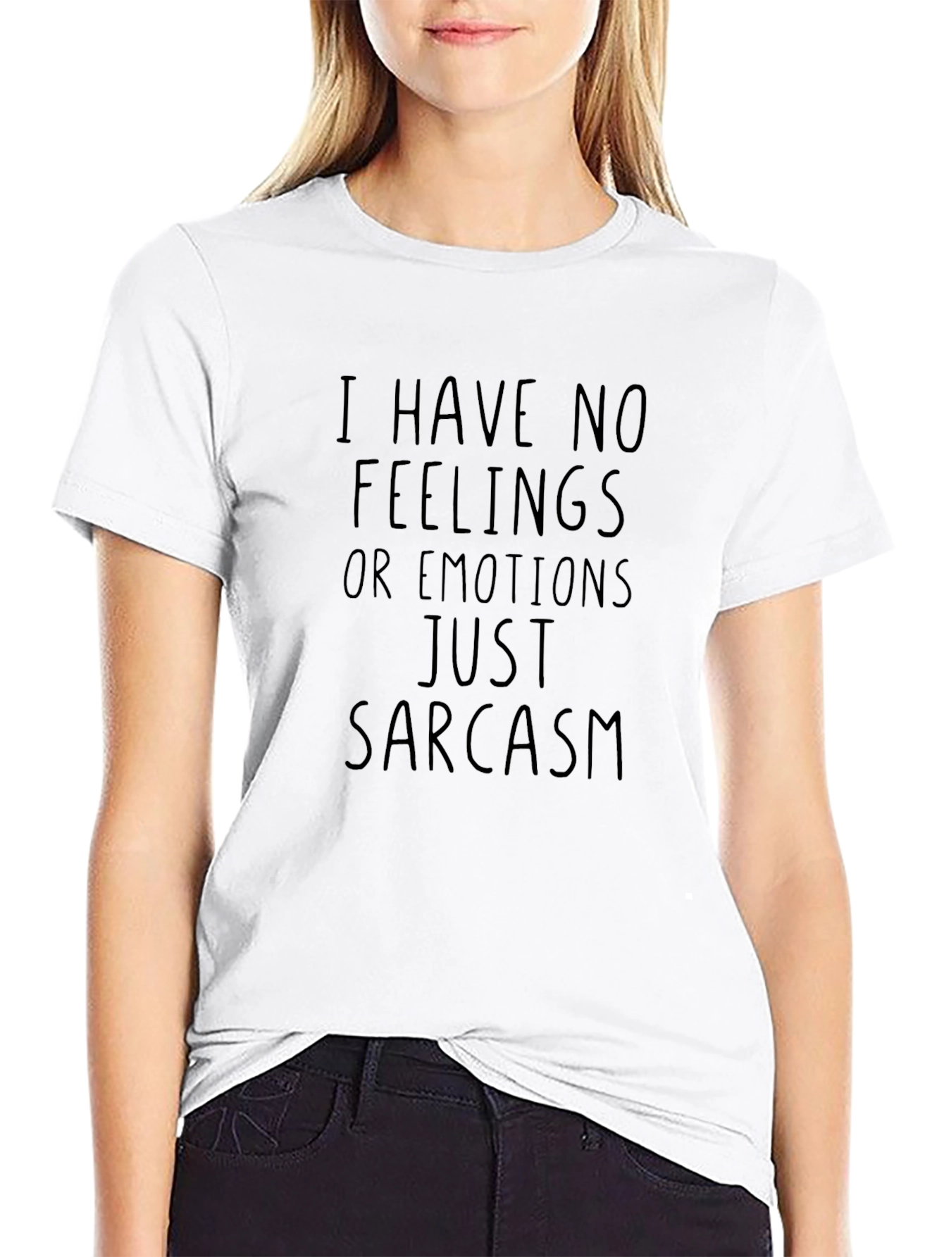 Sarcastic Humor Black T-Shirt - No Feelings