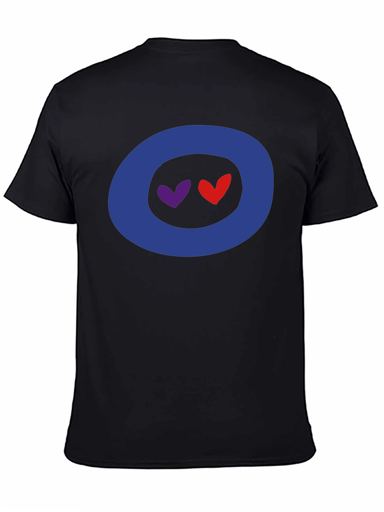 Hearts in Circle Graphic Tee - Soft Cotton Blend