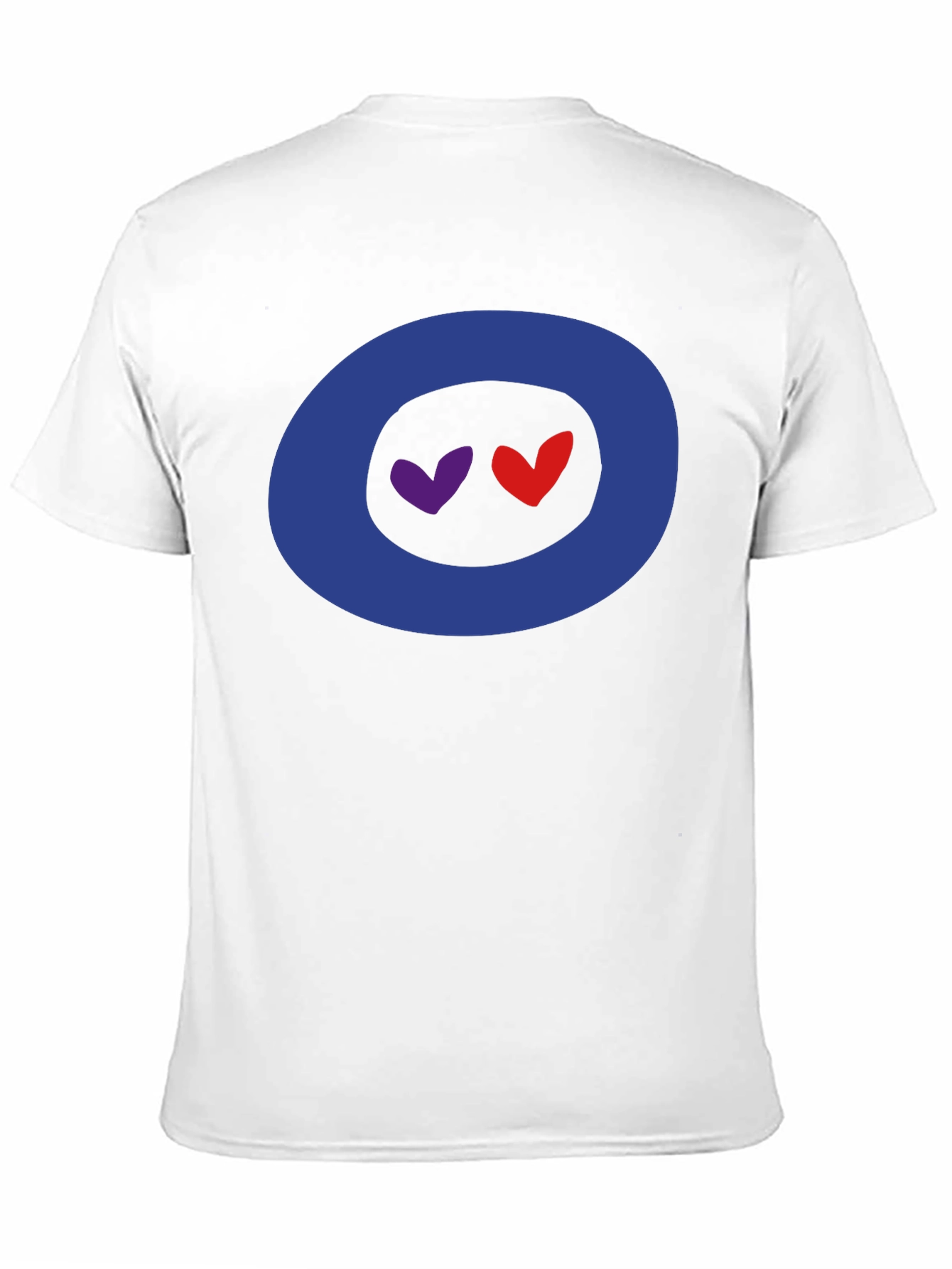 Hearts in Circle Graphic Tee - Soft Cotton Blend