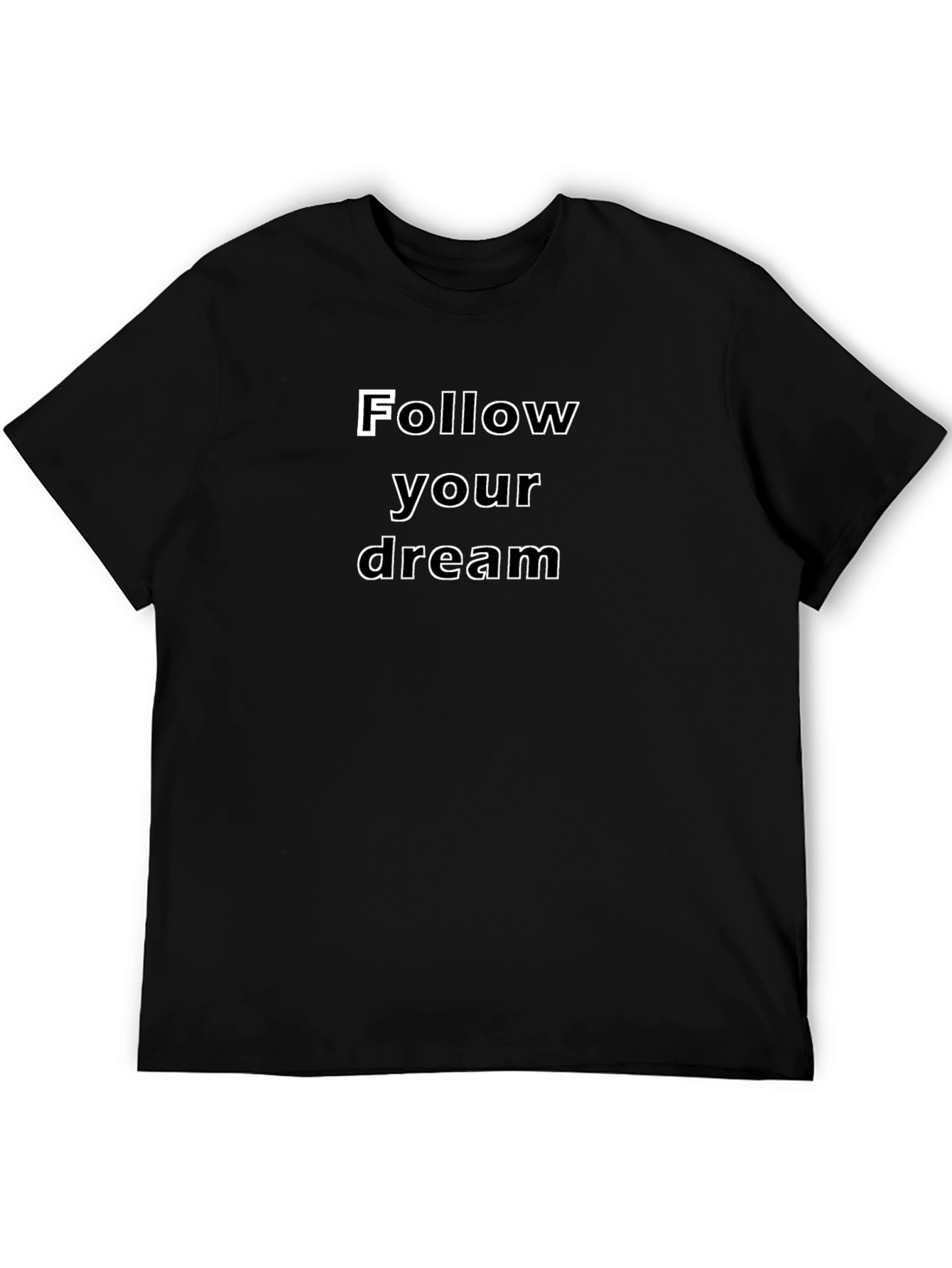 Follow Your Dream Black Graphic Tee