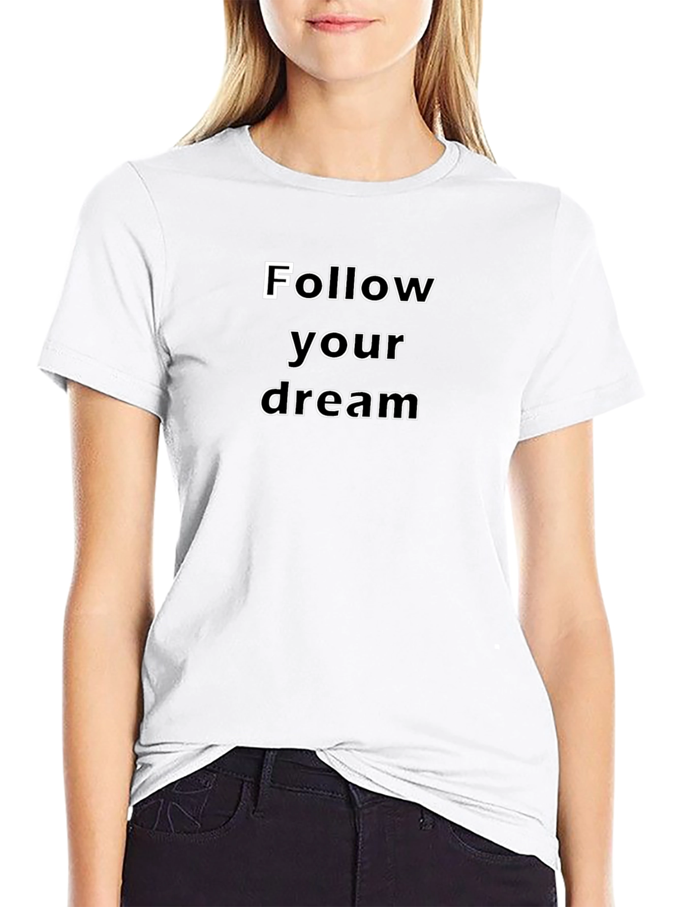 Follow Your Dream Black Graphic Tee