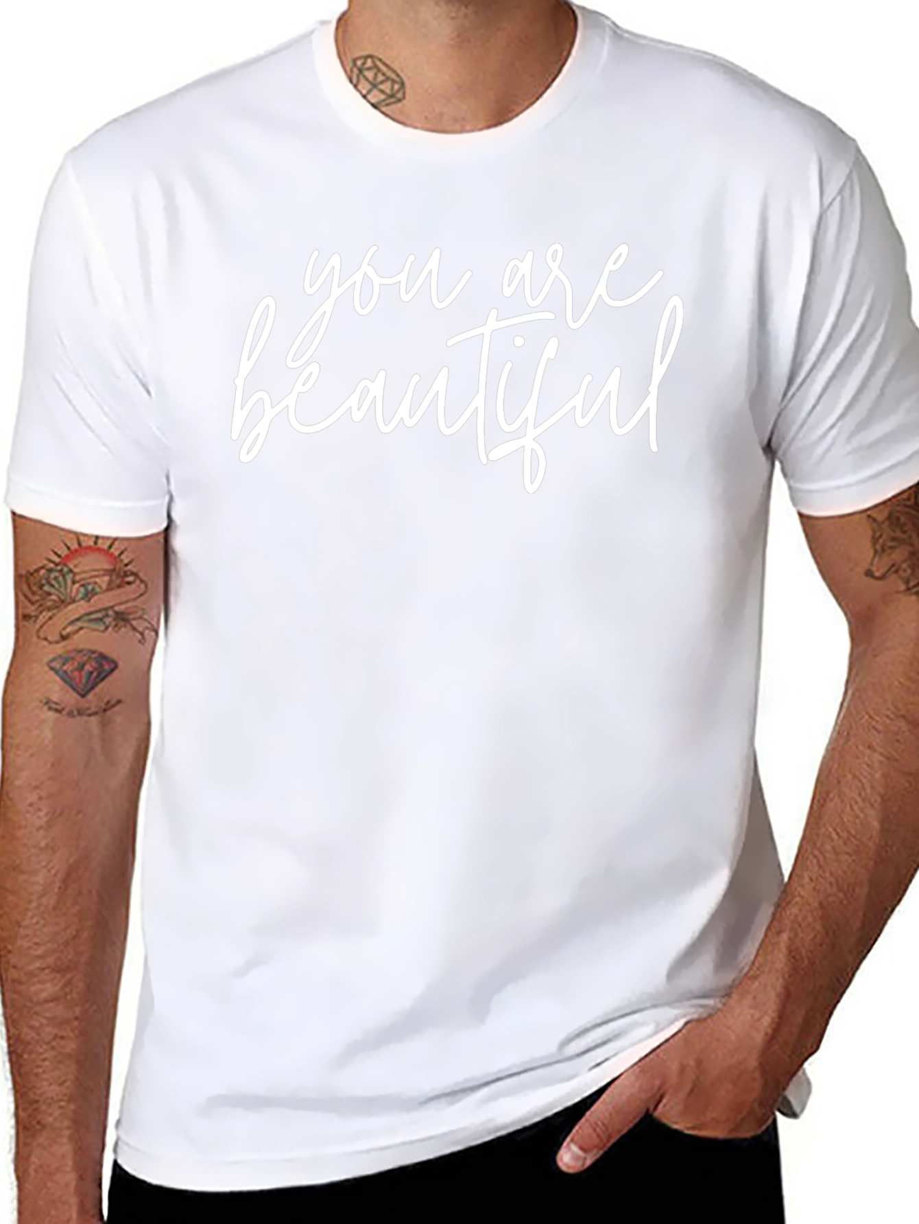 You Are Beautiful Graphic Tee - Black