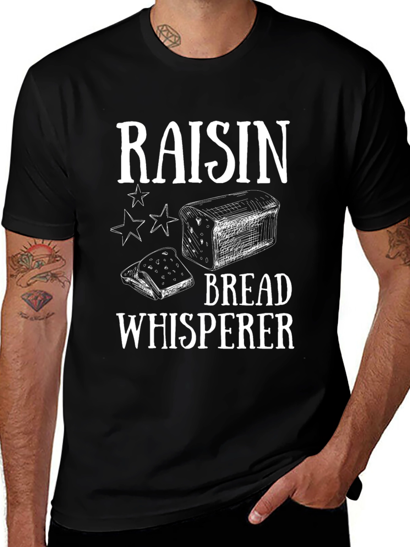 Raisin Bread Whisperer Black Graphic T-Shirt
