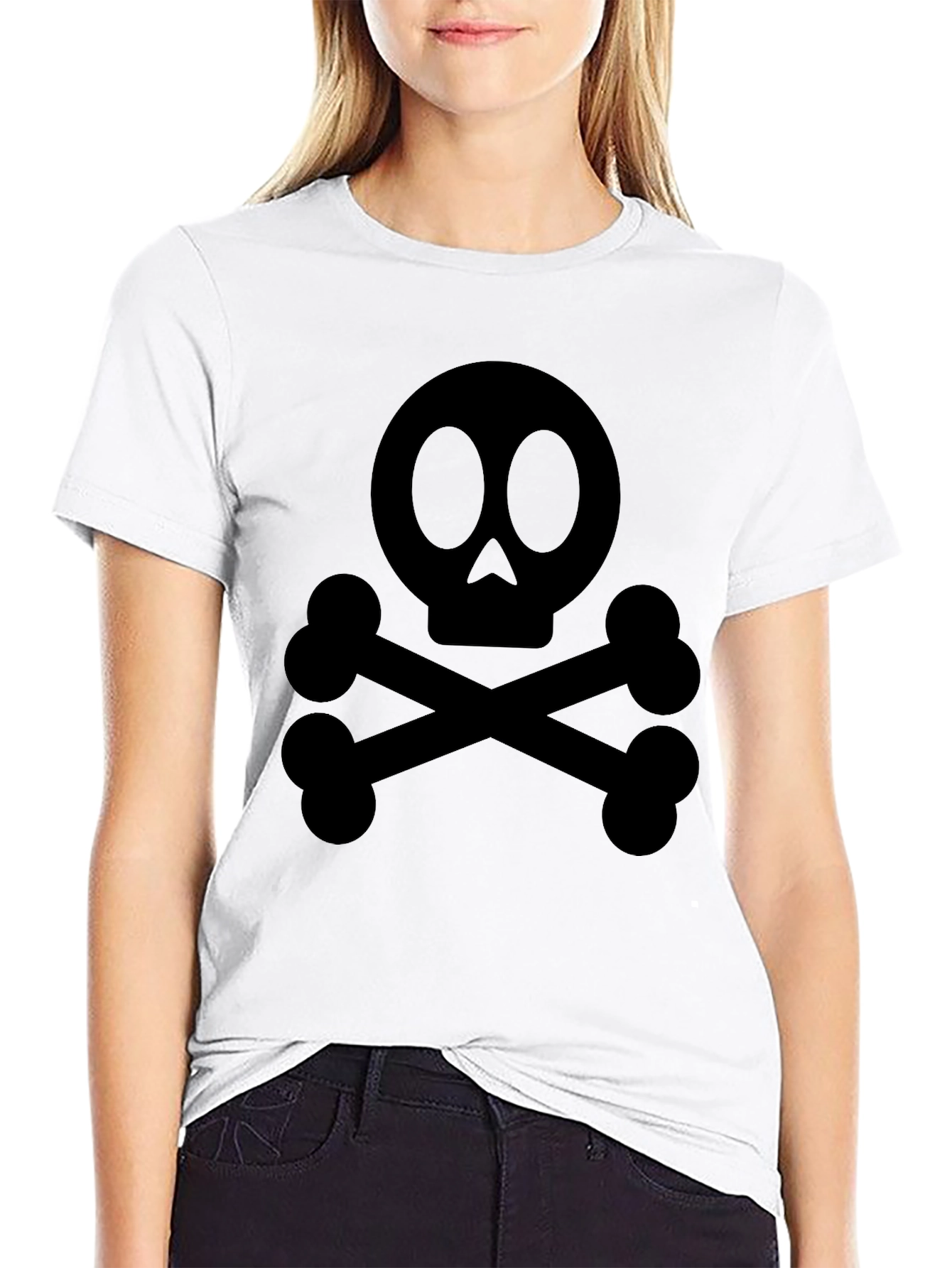 Skull & Crossbones Graphic Tee - Classic Black T-Shirt