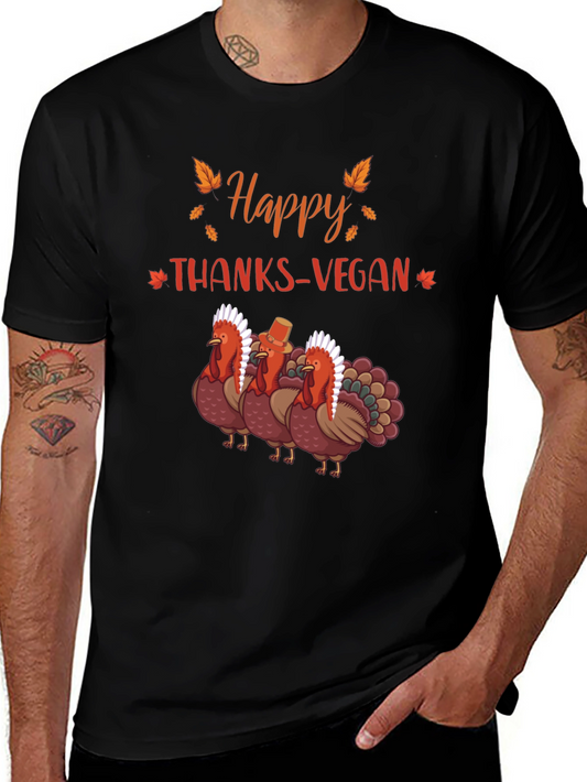 Happy Thanks-Vegan T-Shirt