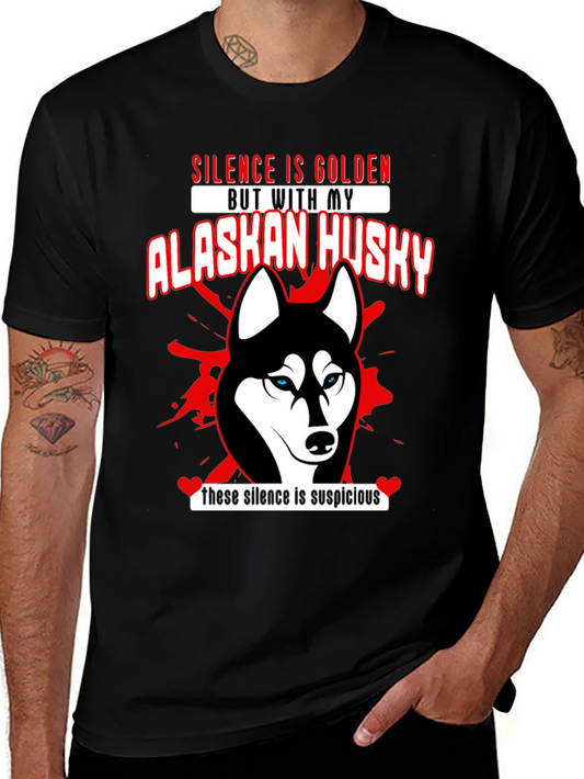 Silence is Golden Alaskan Husky T-Shirt