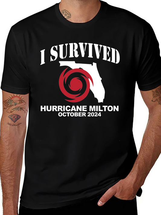 I Survived Hurricane Milton 2024 Black T-Shirt