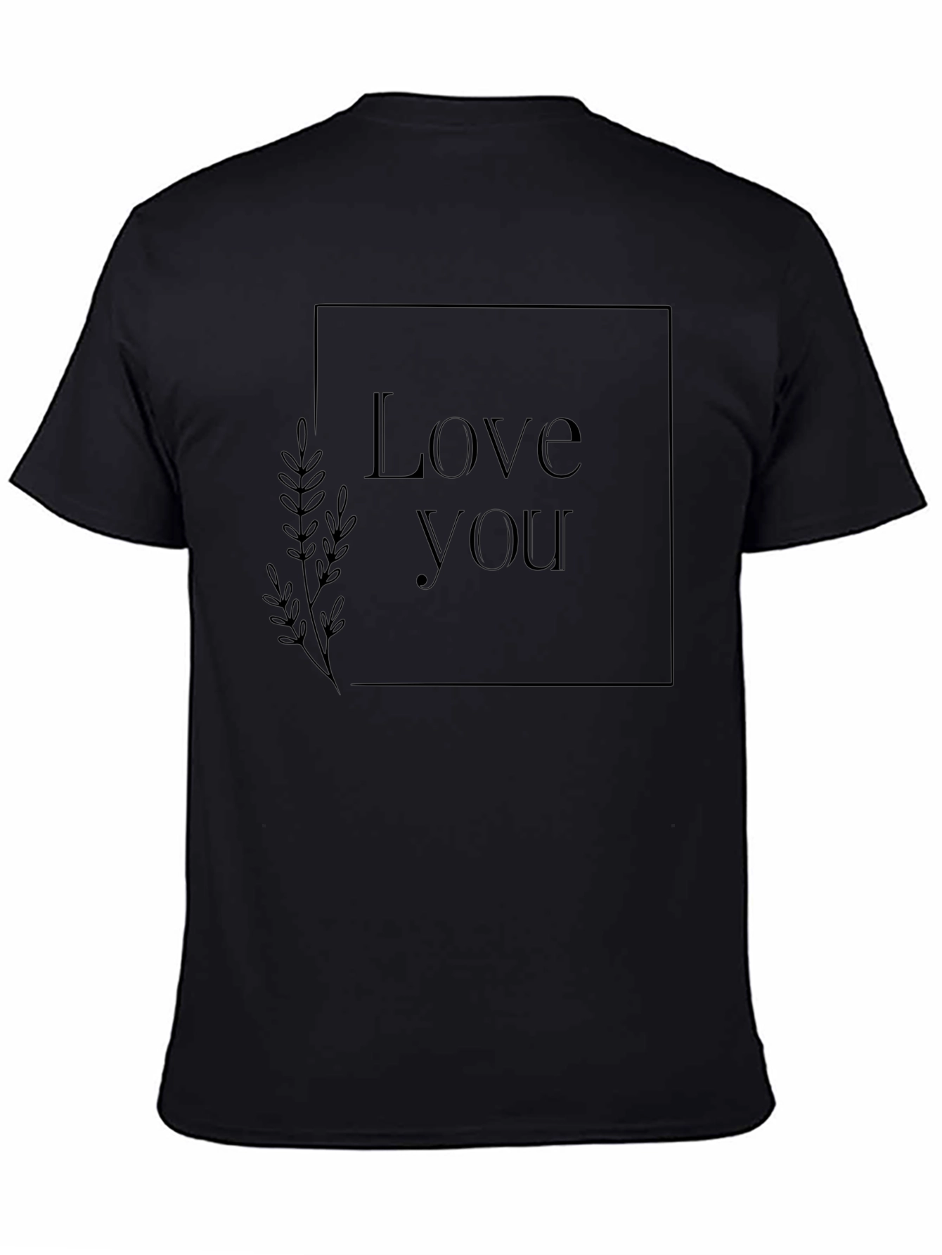 Love You Graphic Tee - Stylish Black Cotton T-Shirt