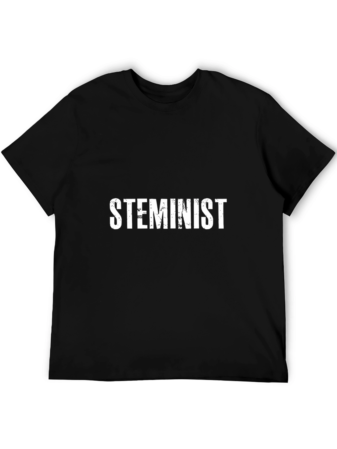 STEMinist Black Cotton Graphic Tee - Science Feminist Pride