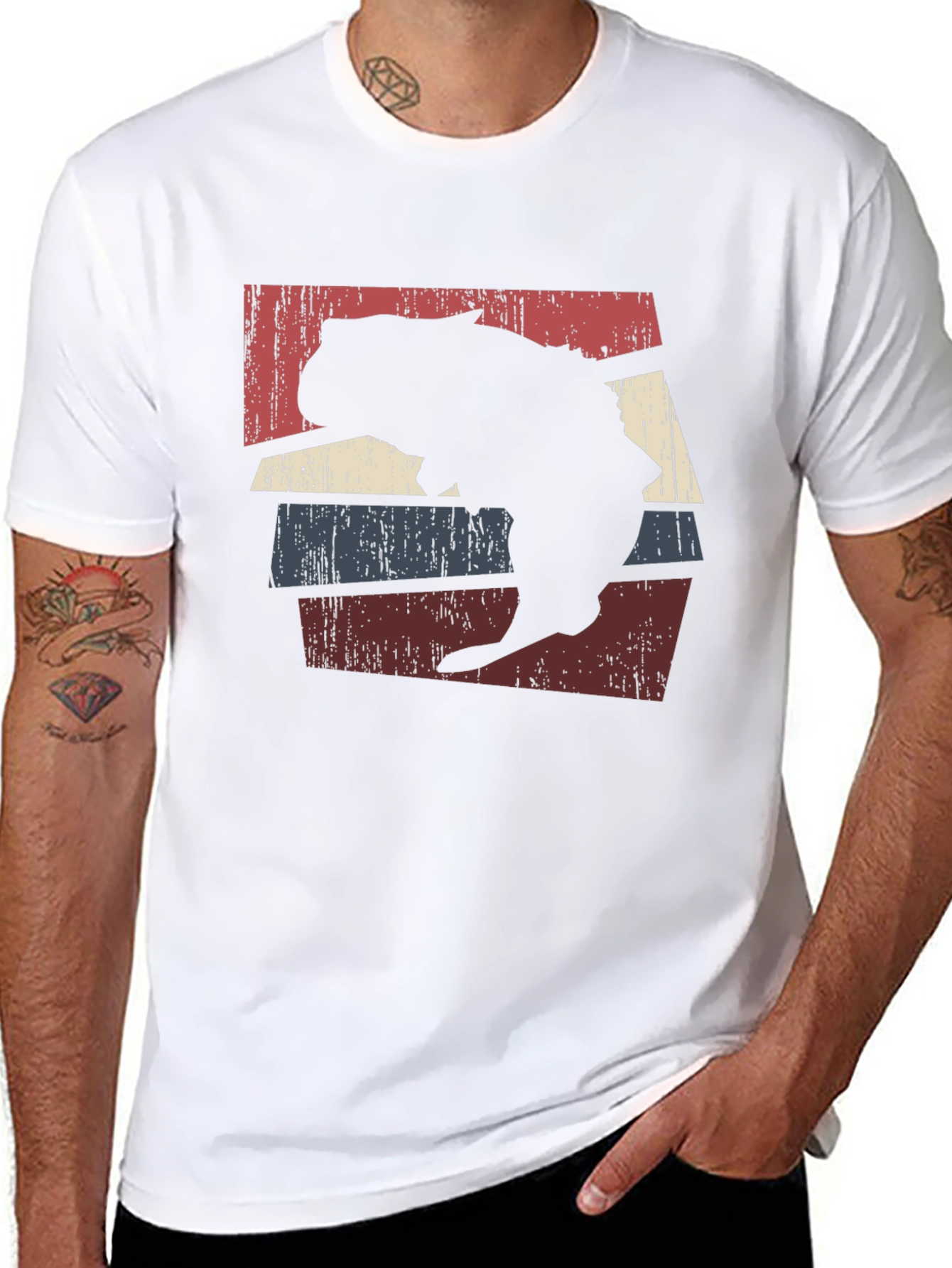 Retro Wombat Silhouette Graphic Tee