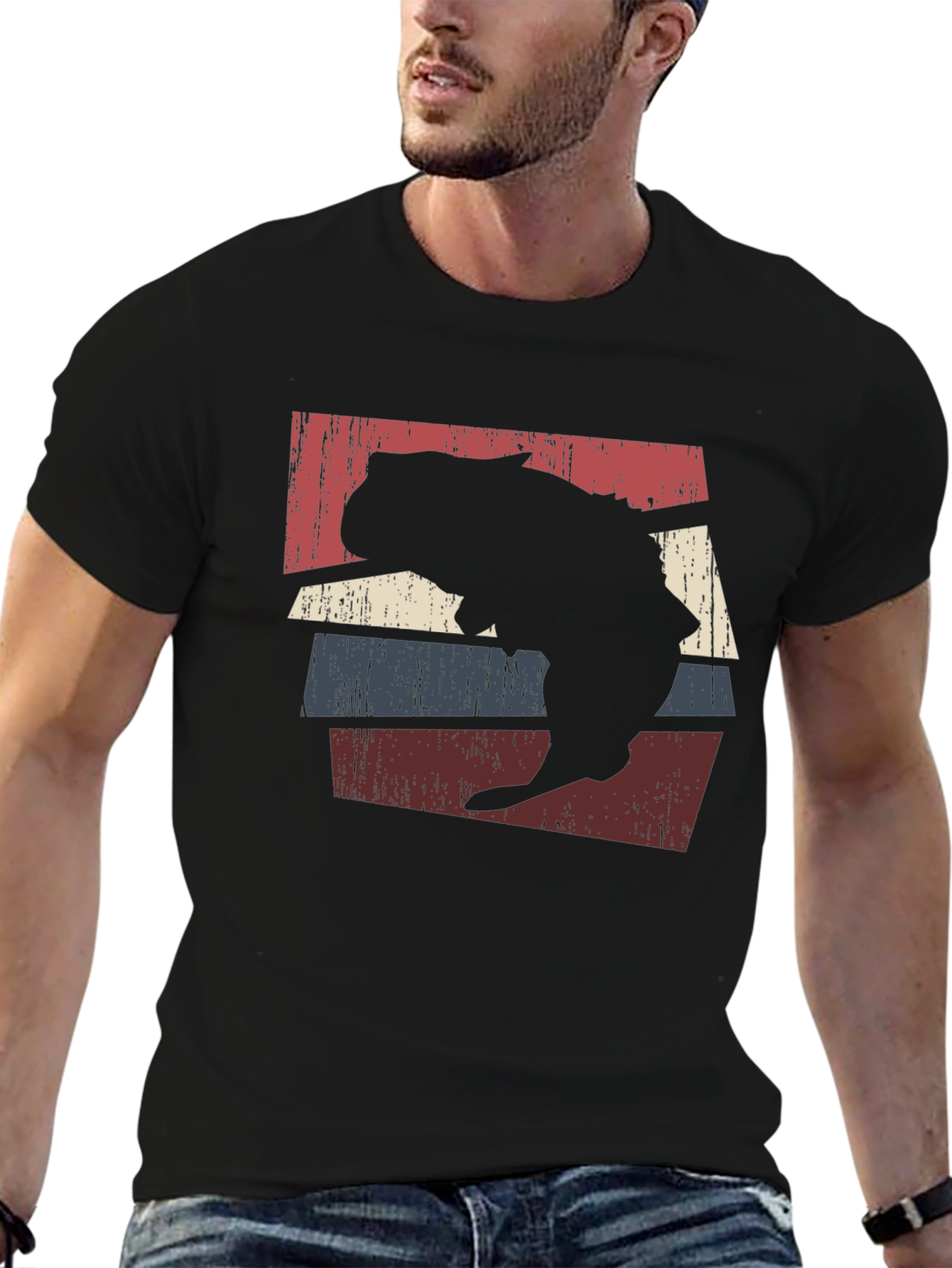 Retro Wombat Silhouette Graphic Tee