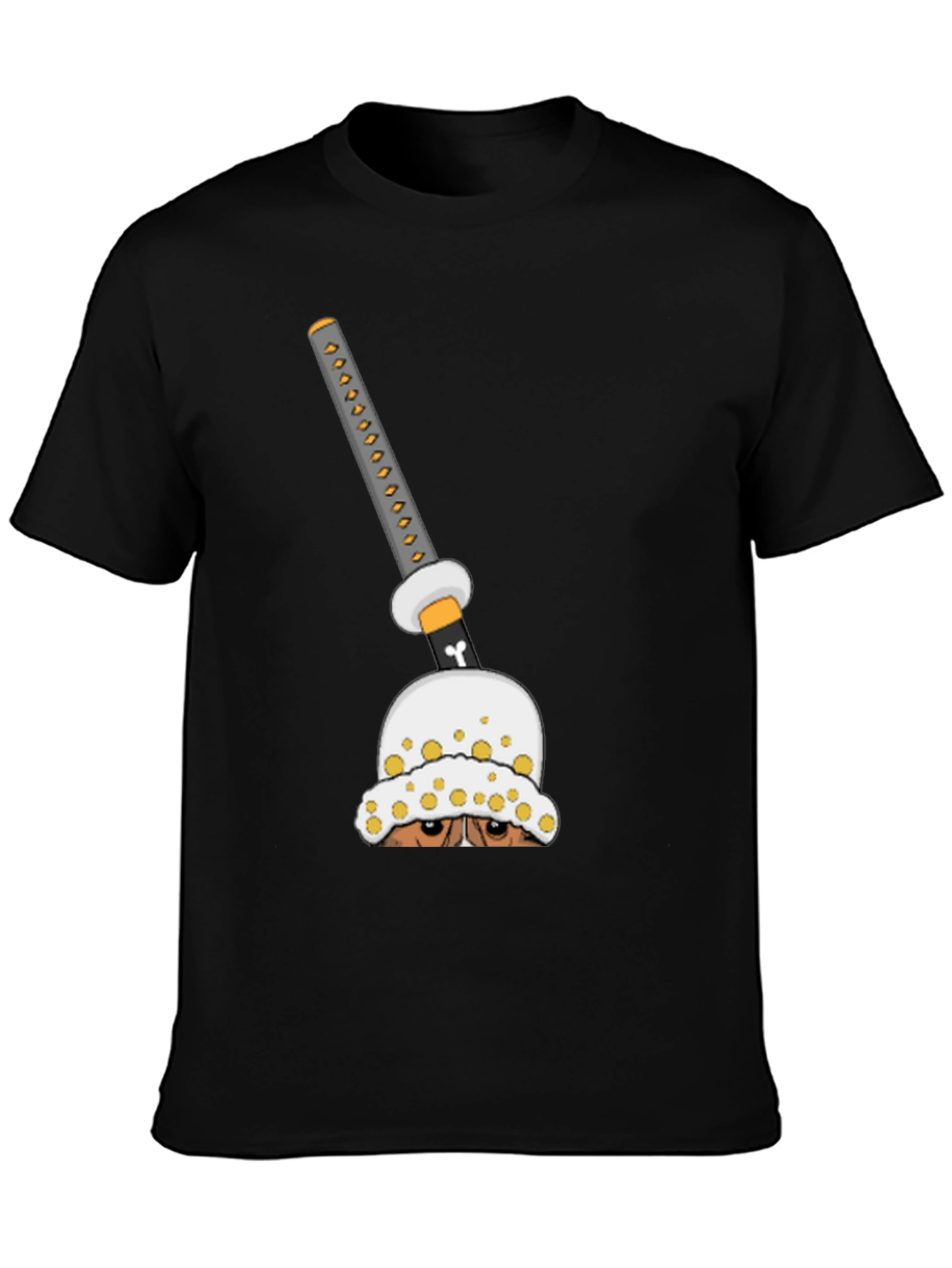 Anime Sword Graphic T-Shirt - Black