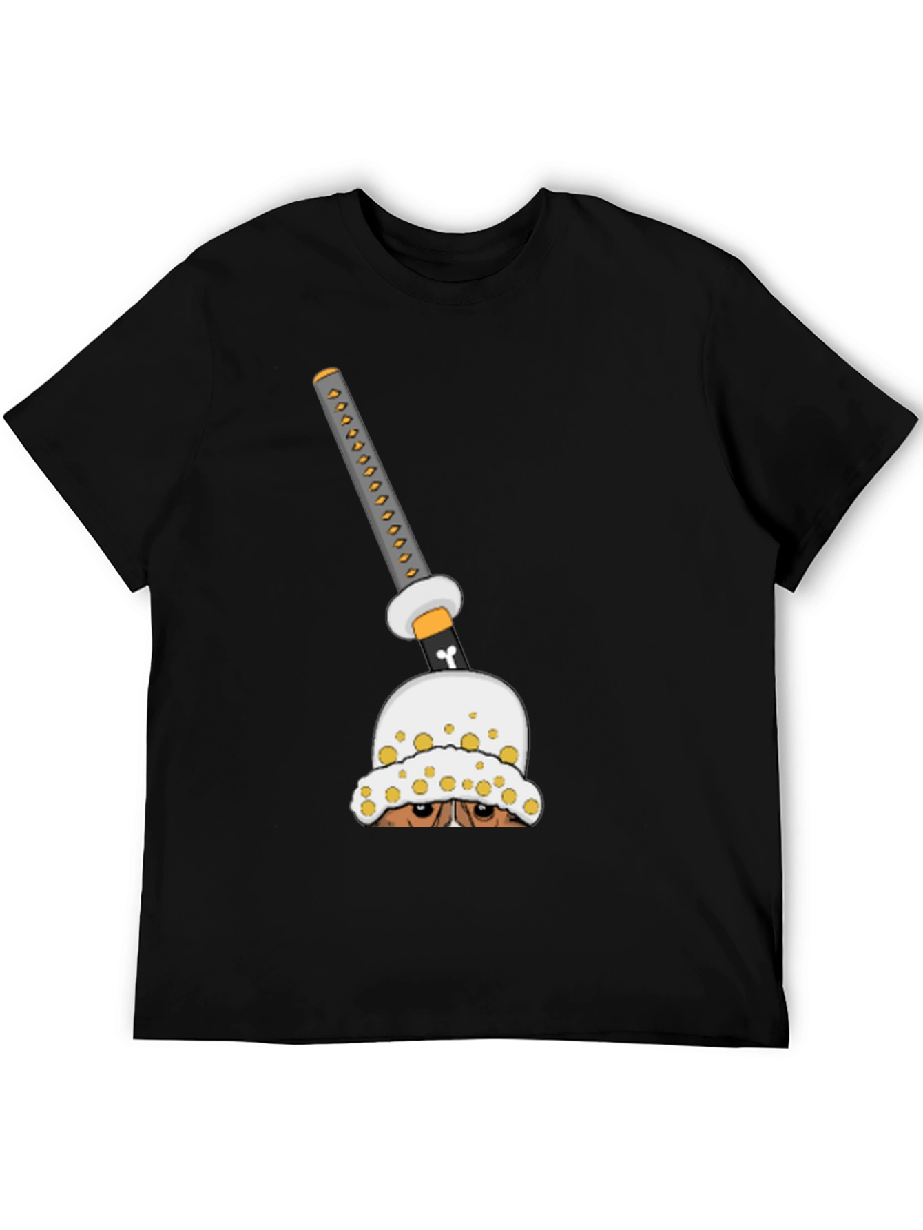Anime Sword Graphic T-Shirt - Black