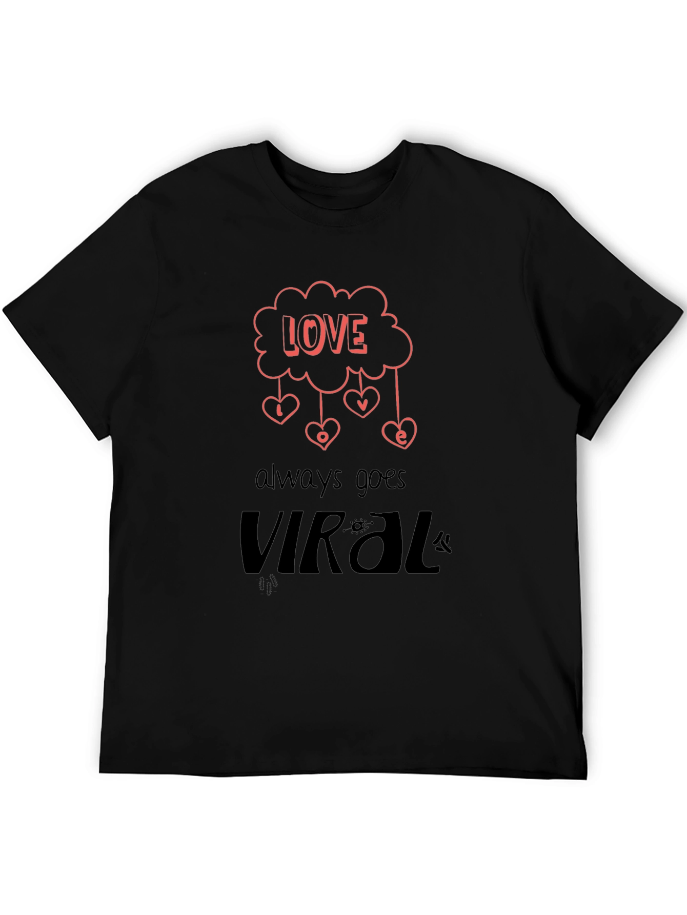 Love Goes Viral Graphic Tee - Trendy Black T-Shirt