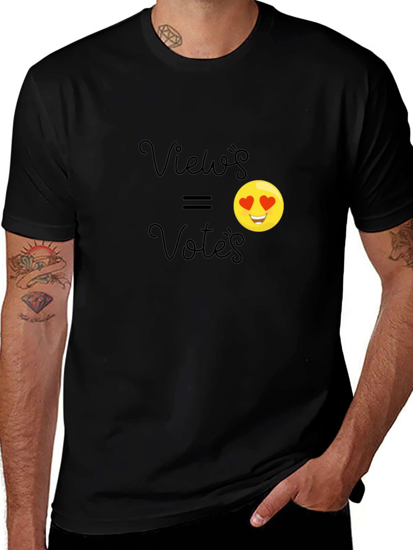 Views Equal Votes Emoji Graphic T-Shirt