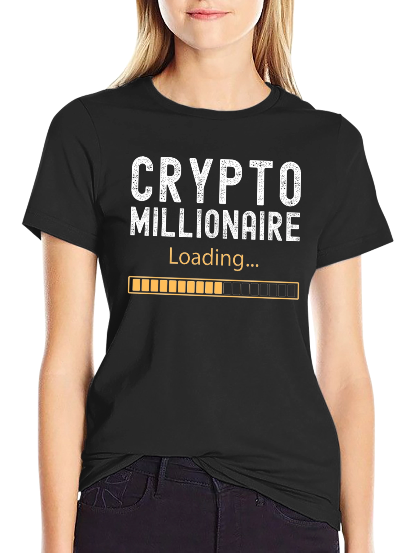 Crypto Millionaire Loading Black T-Shirt