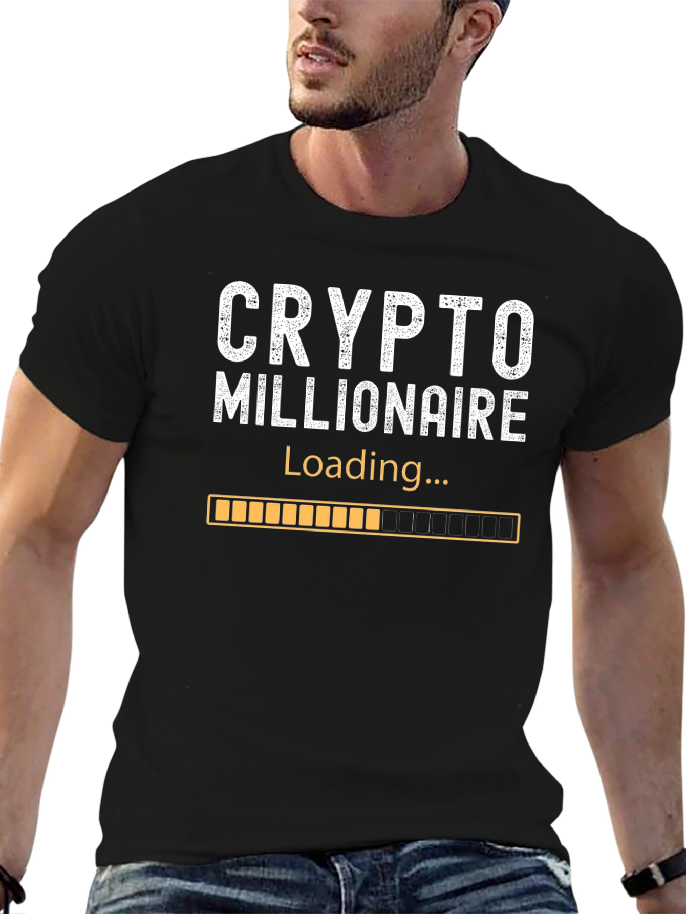 Crypto Millionaire Loading Black T-Shirt