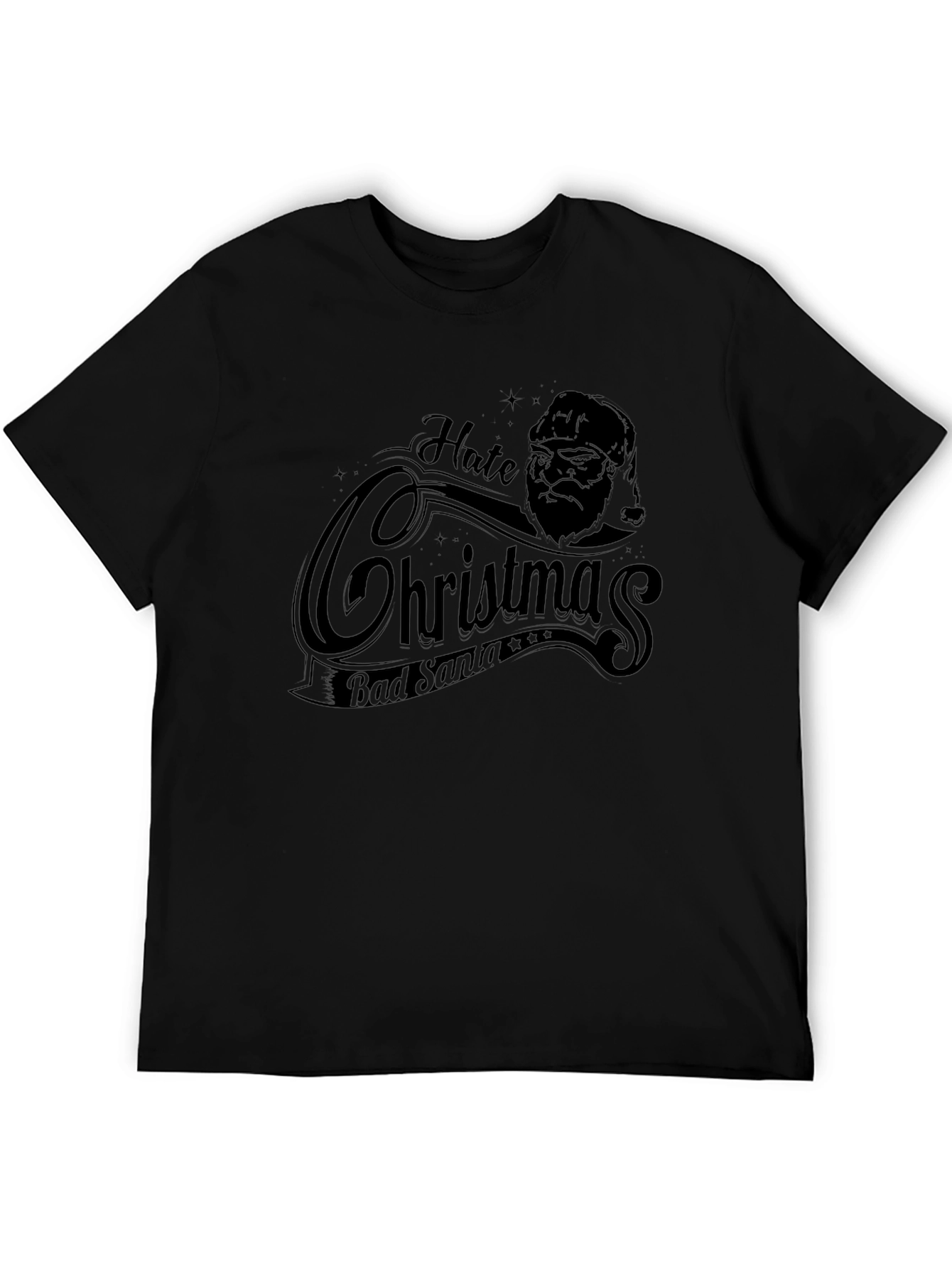 Hate Christmas Bad Santa Graphic T-Shirt
