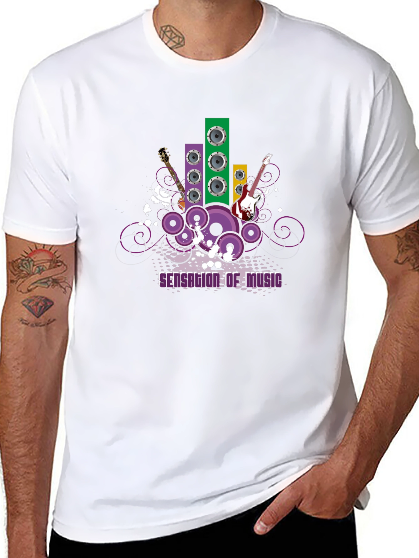 Music Lovers Graphic Tee - Black