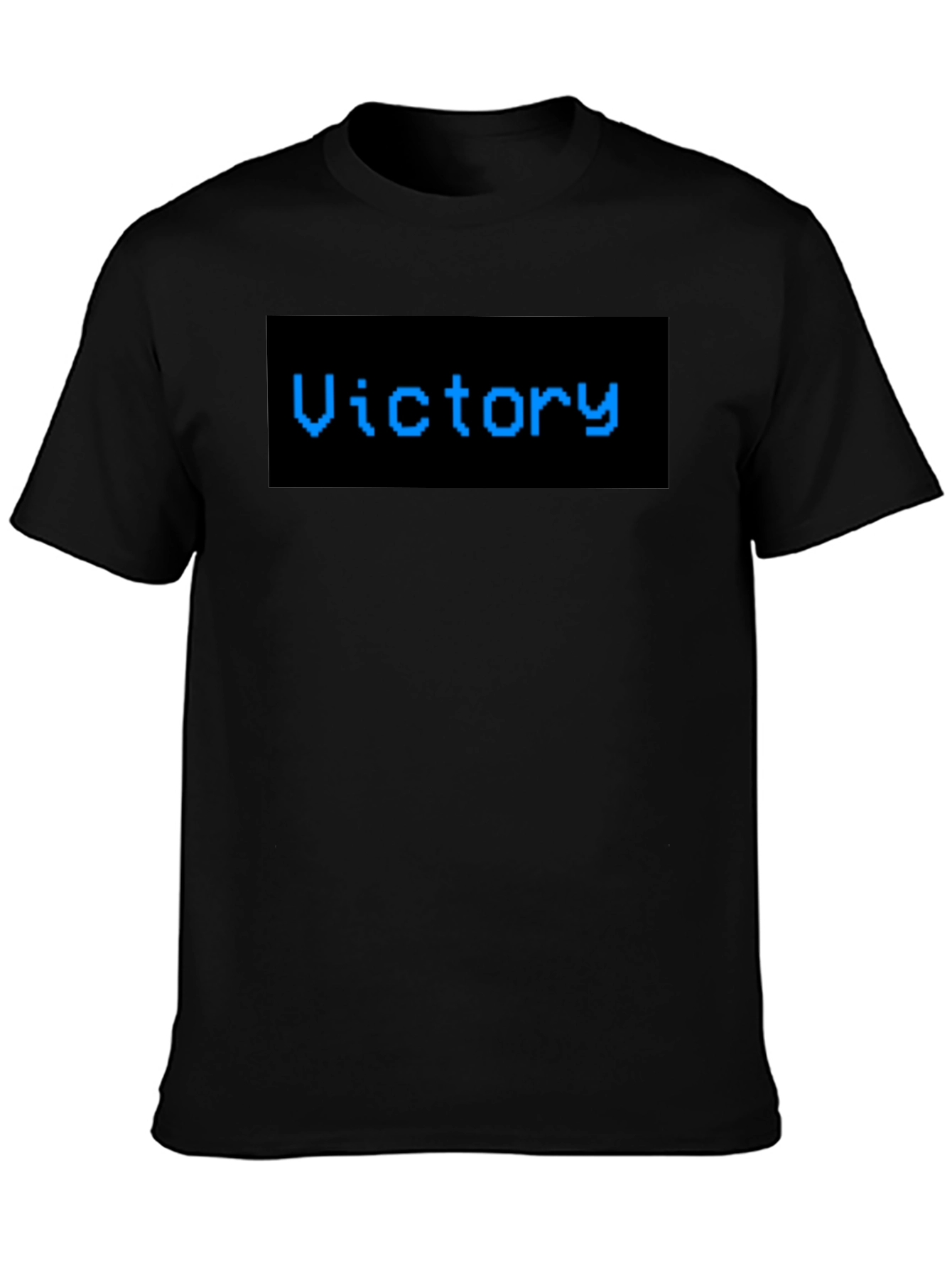 Victory Pixel Art T-Shirt - Classic Black Tee