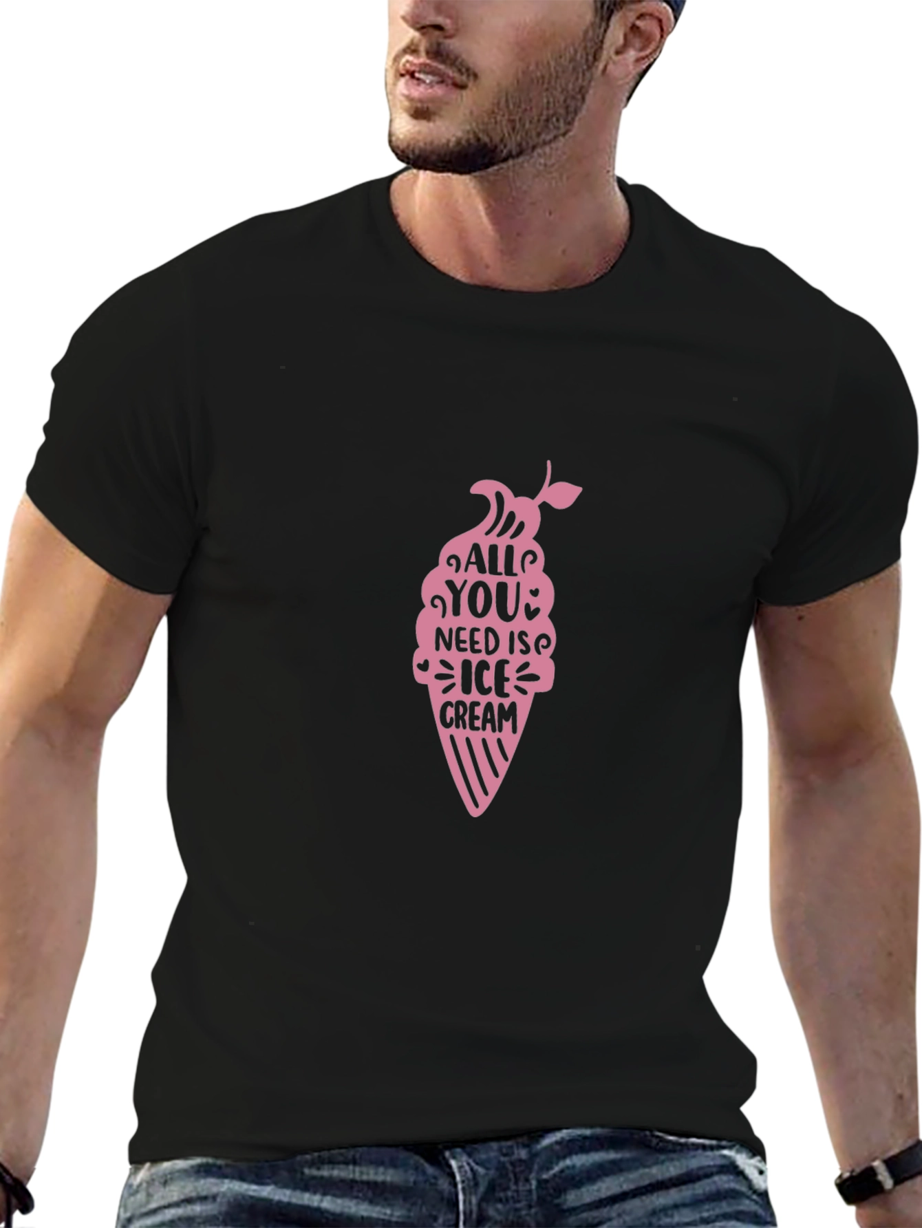 All You Need Is Ice Cream Black Tee
