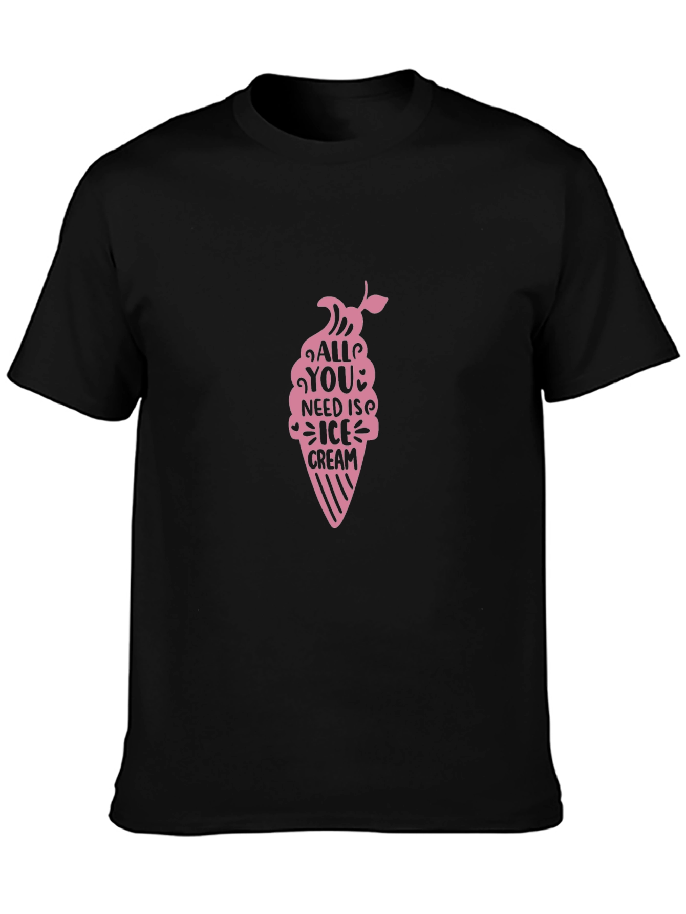 All You Need Is Ice Cream Black Tee