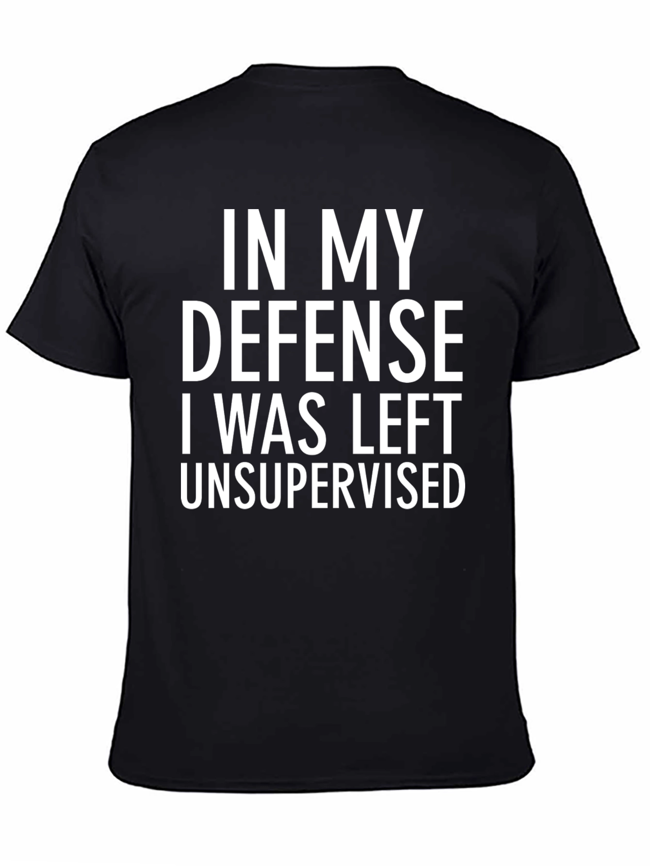 Funny In My Defense Black T-Shirt