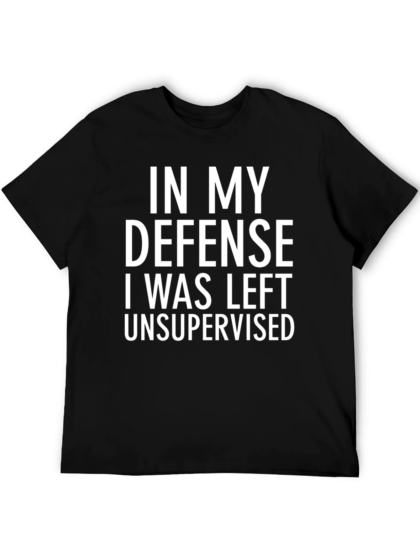 Funny In My Defense Black T-Shirt