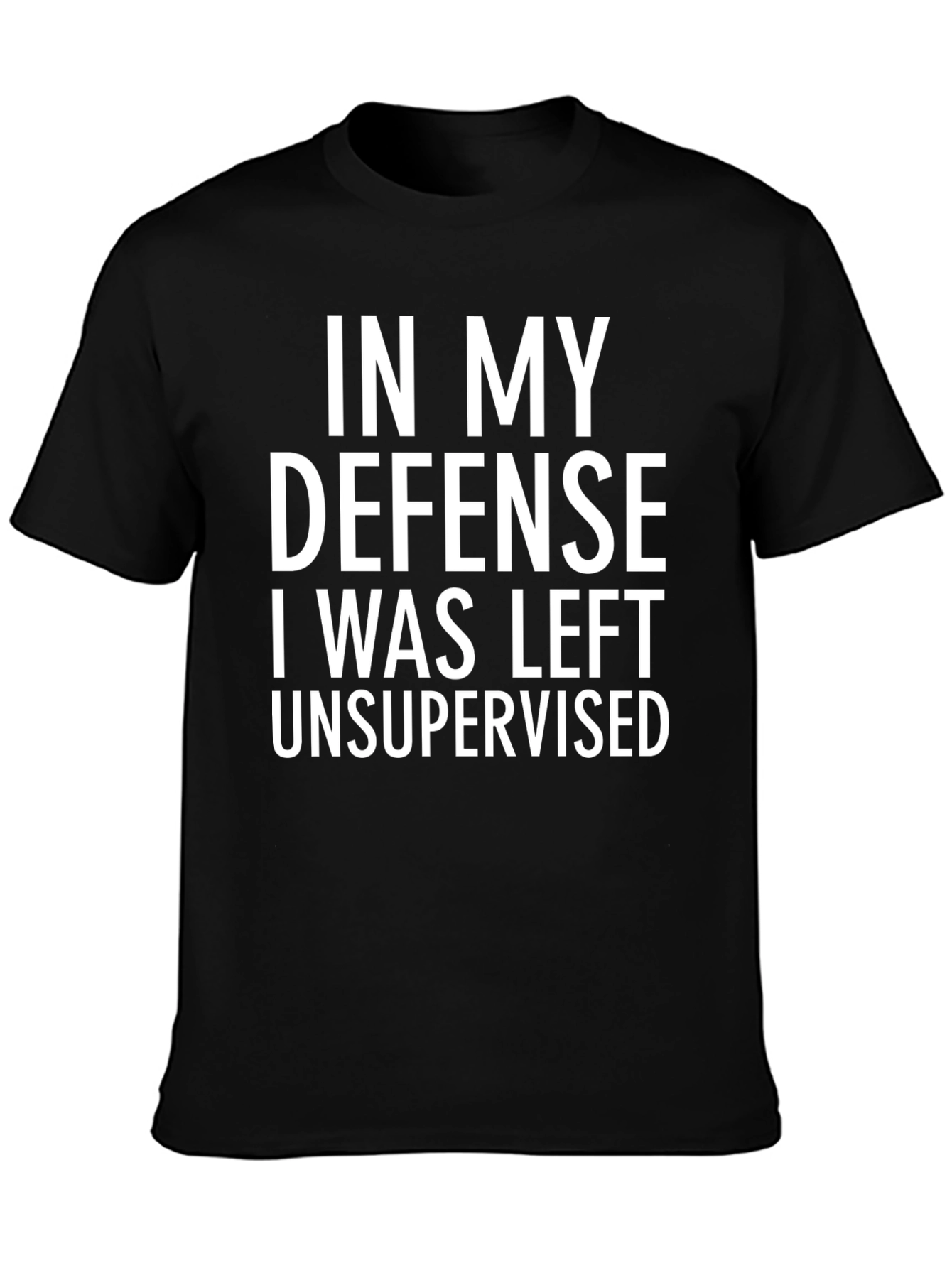 Funny In My Defense Black T-Shirt