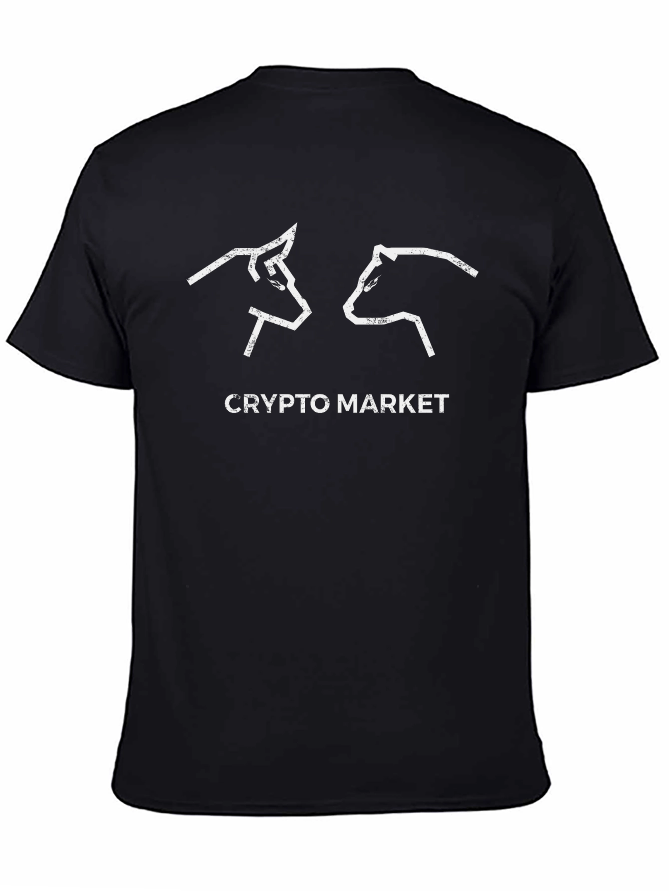 Crypto Market Bull vs Bear Graphic T-Shirt