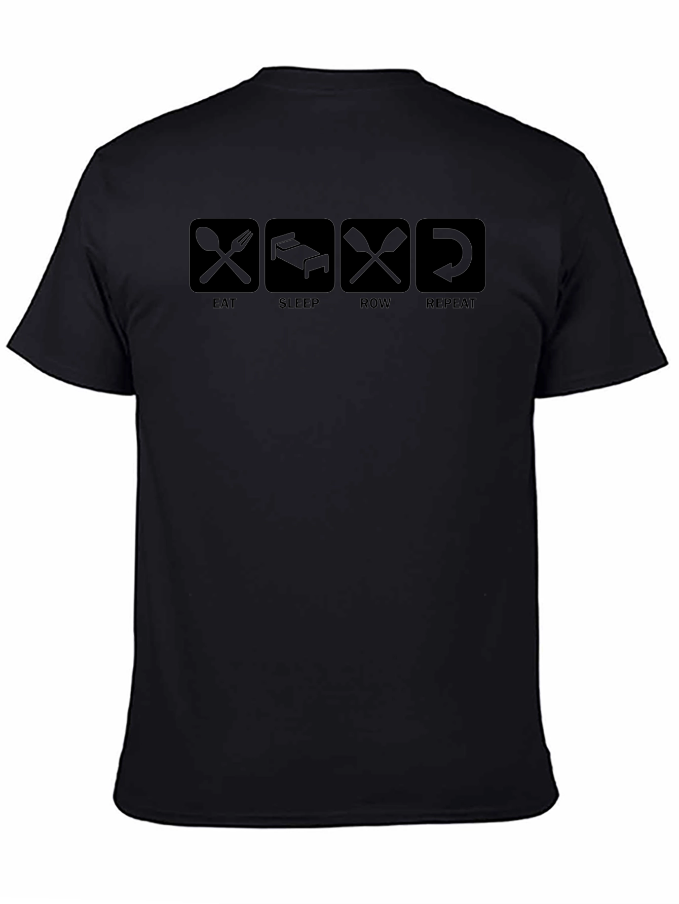 Eat Sleep Row Repeat Black T-Shirt