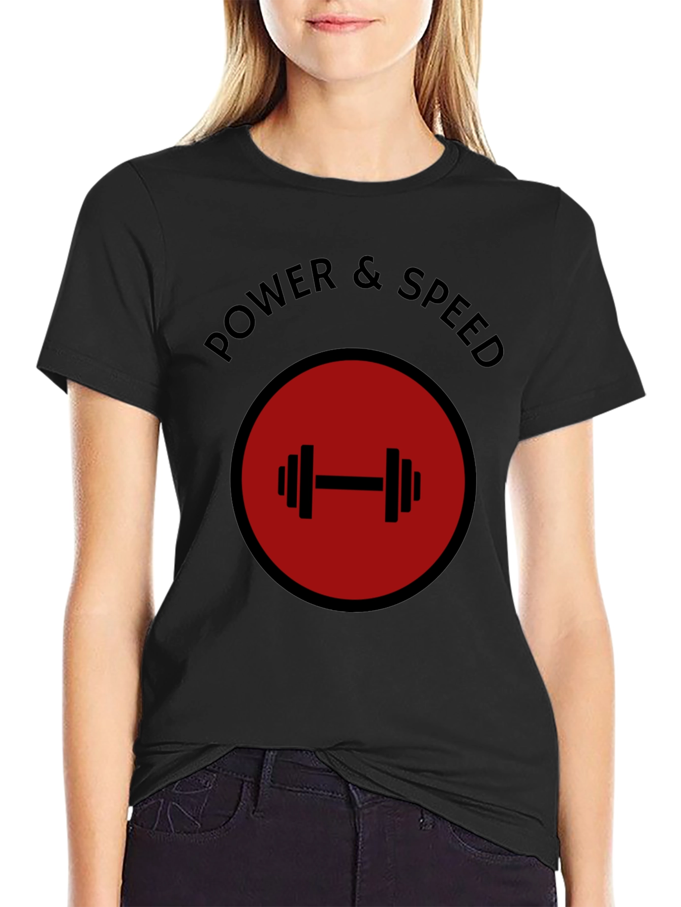 Power & Speed Gym T-Shirt - Weightlifting Design