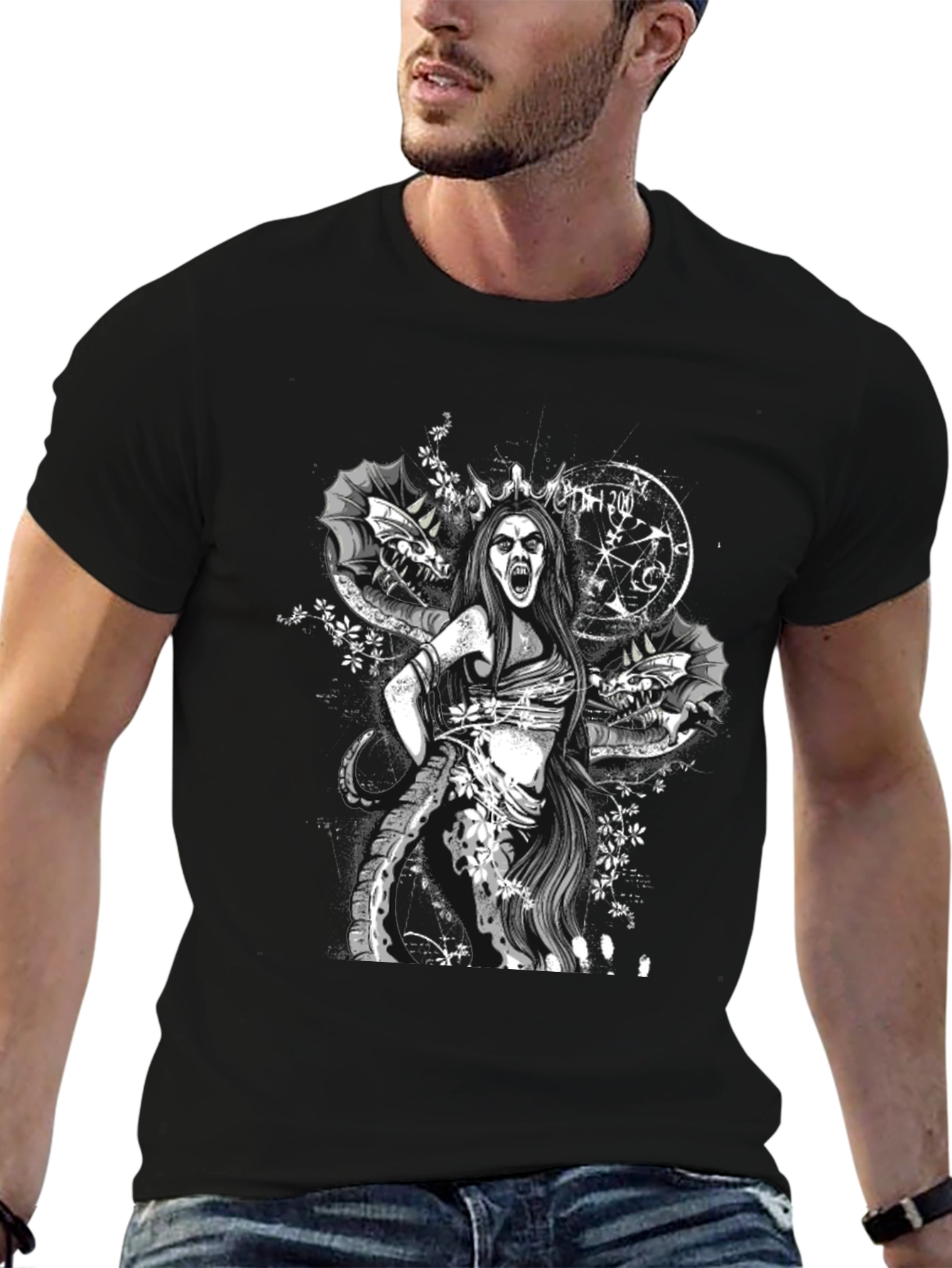 Serpent Queen Graphic Tee - Black