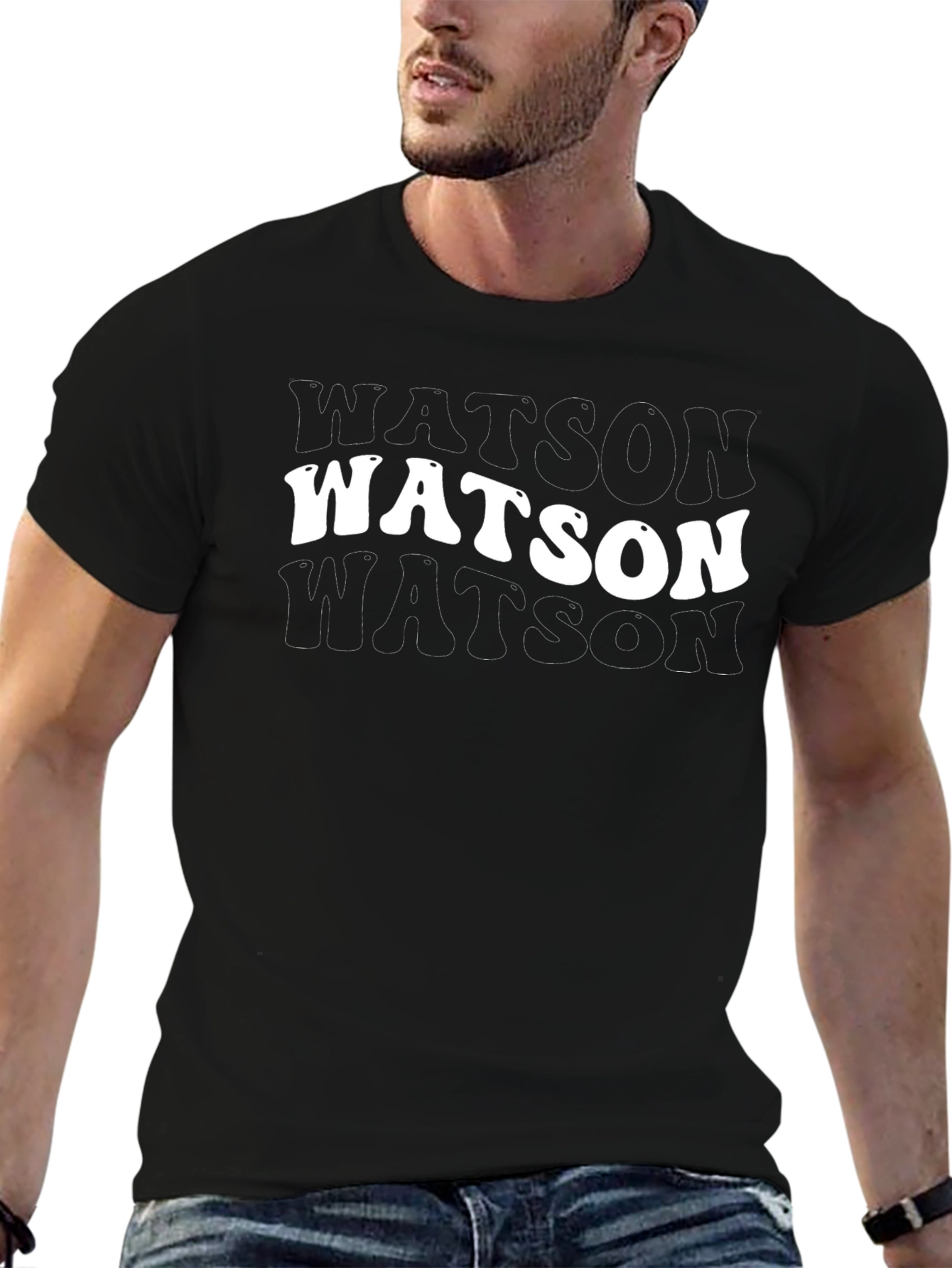 Watson Retro T-Shirt - Black Tee