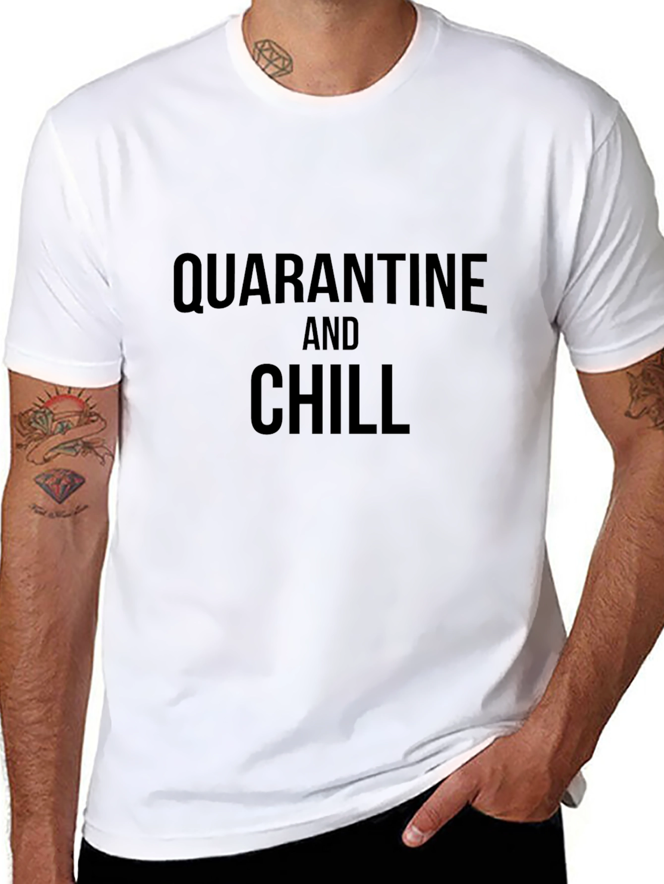 Quarantine and Chill Black T-Shirt