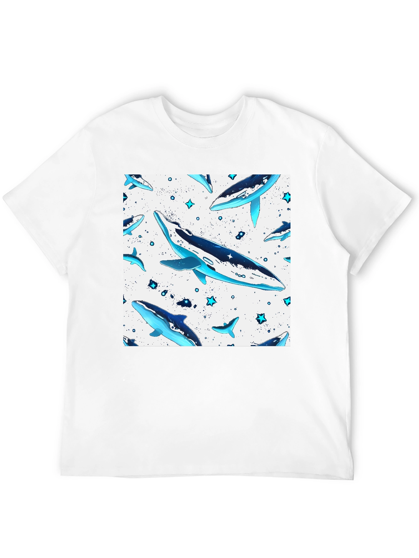 Whale Pattern T-Shirt - Stylish & Unique
