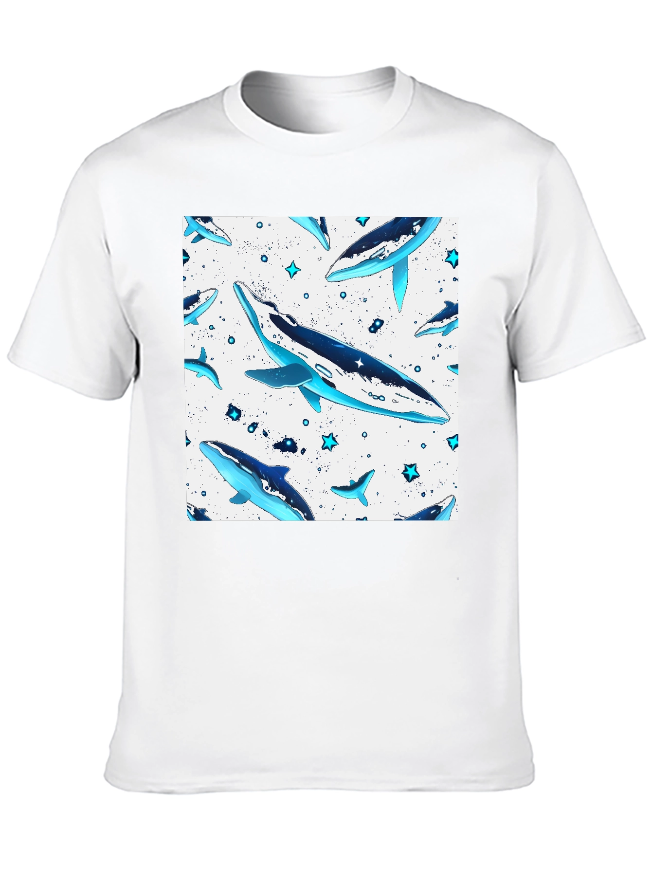 Whale Pattern T-Shirt - Stylish & Unique